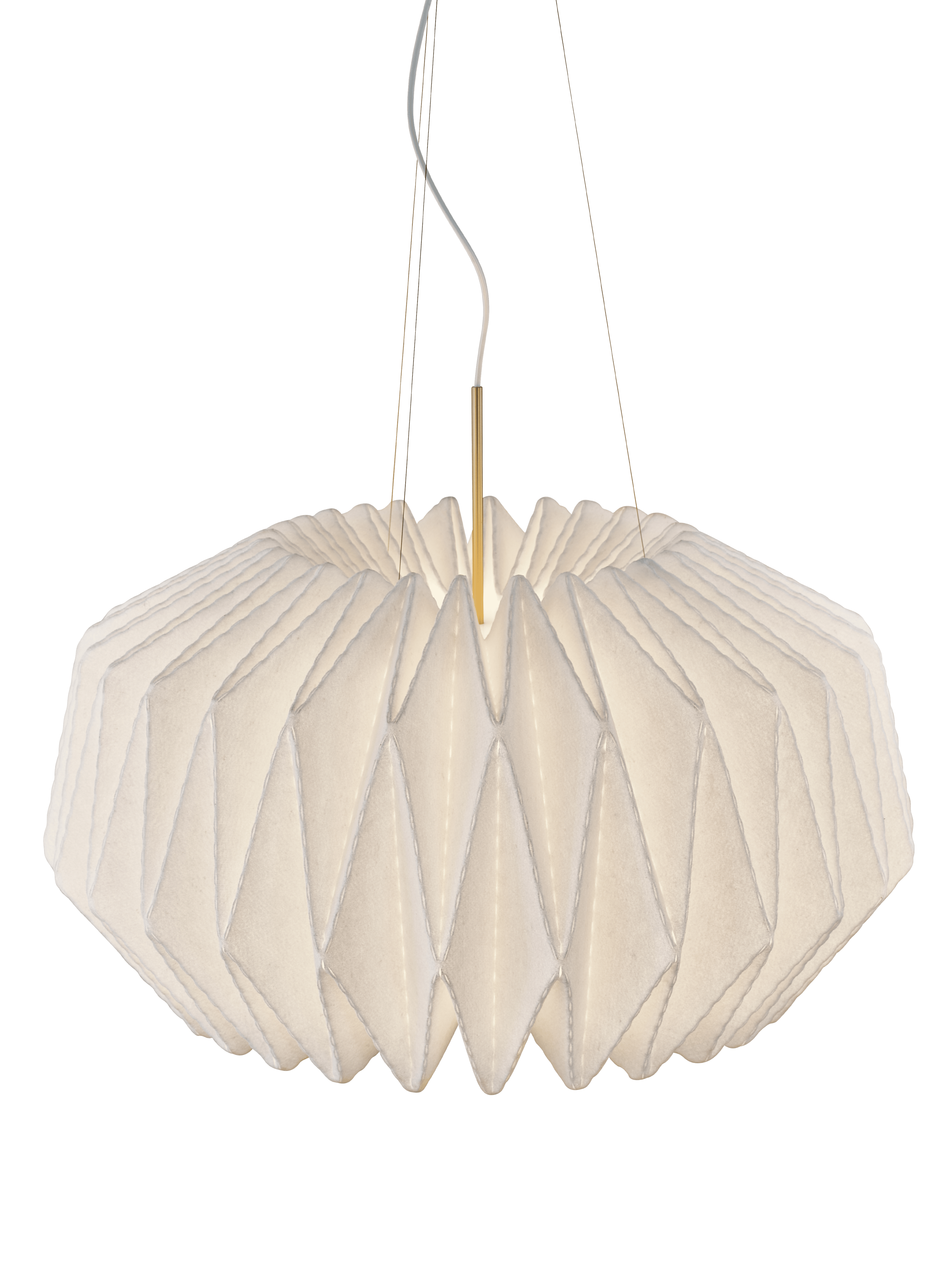 Závesná lampa MODEL 164 SOFTLY PLEATED biela