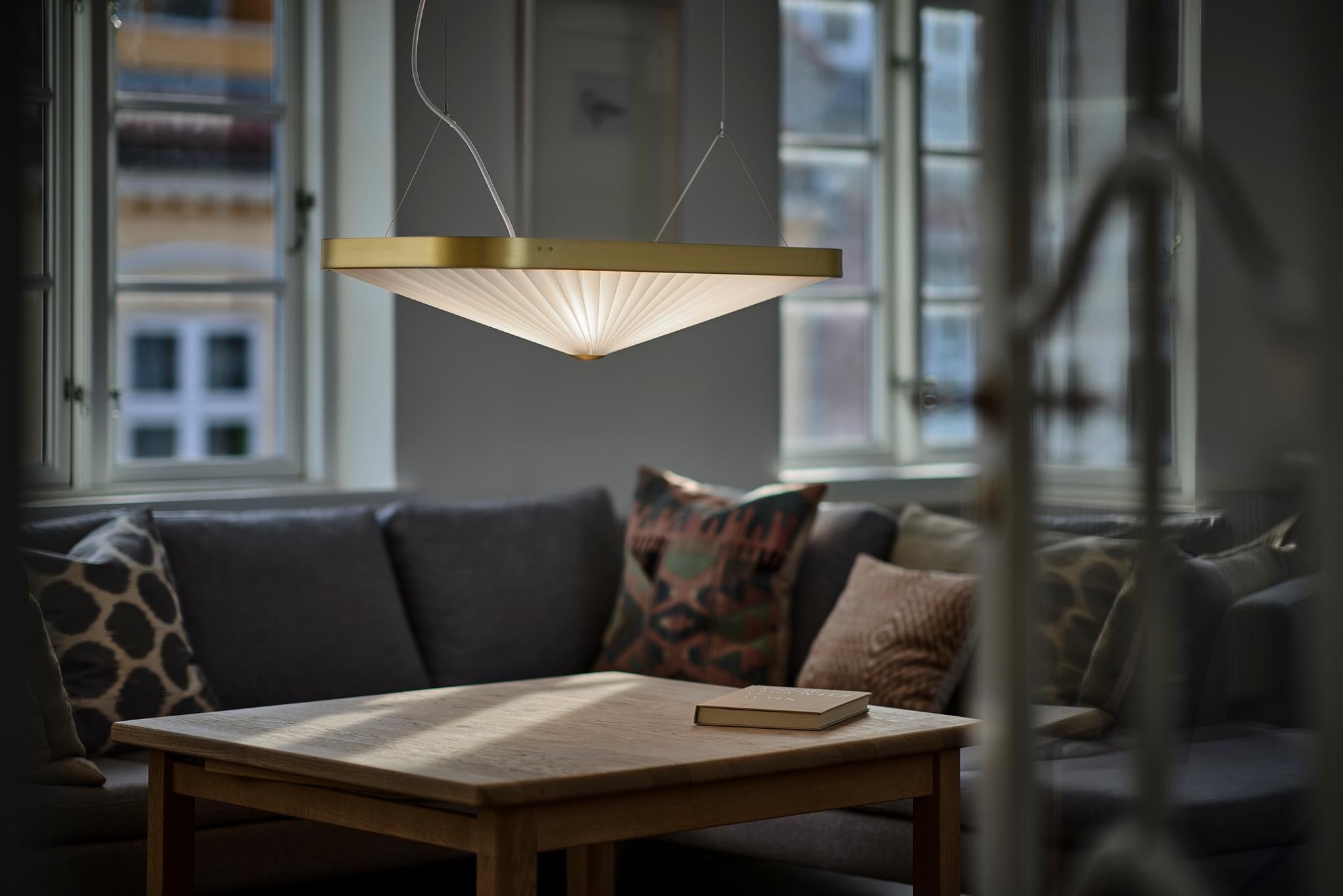 Závesná lampa MODEL 197 CELINE biela so zlatou