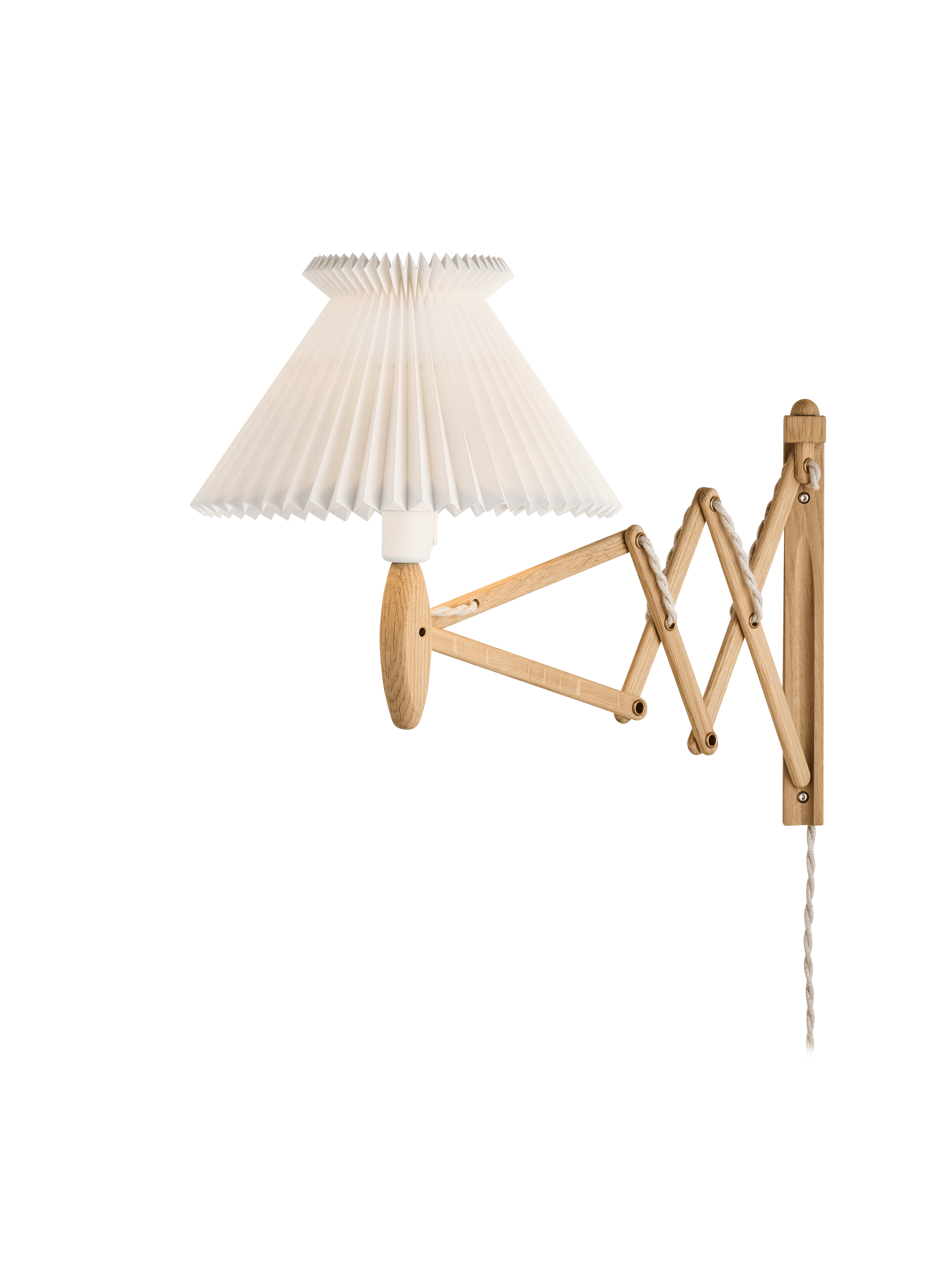 Nástenná lampa MODEL 224 6/21 SAX ANNIVERSARY biela s dubovou základňou