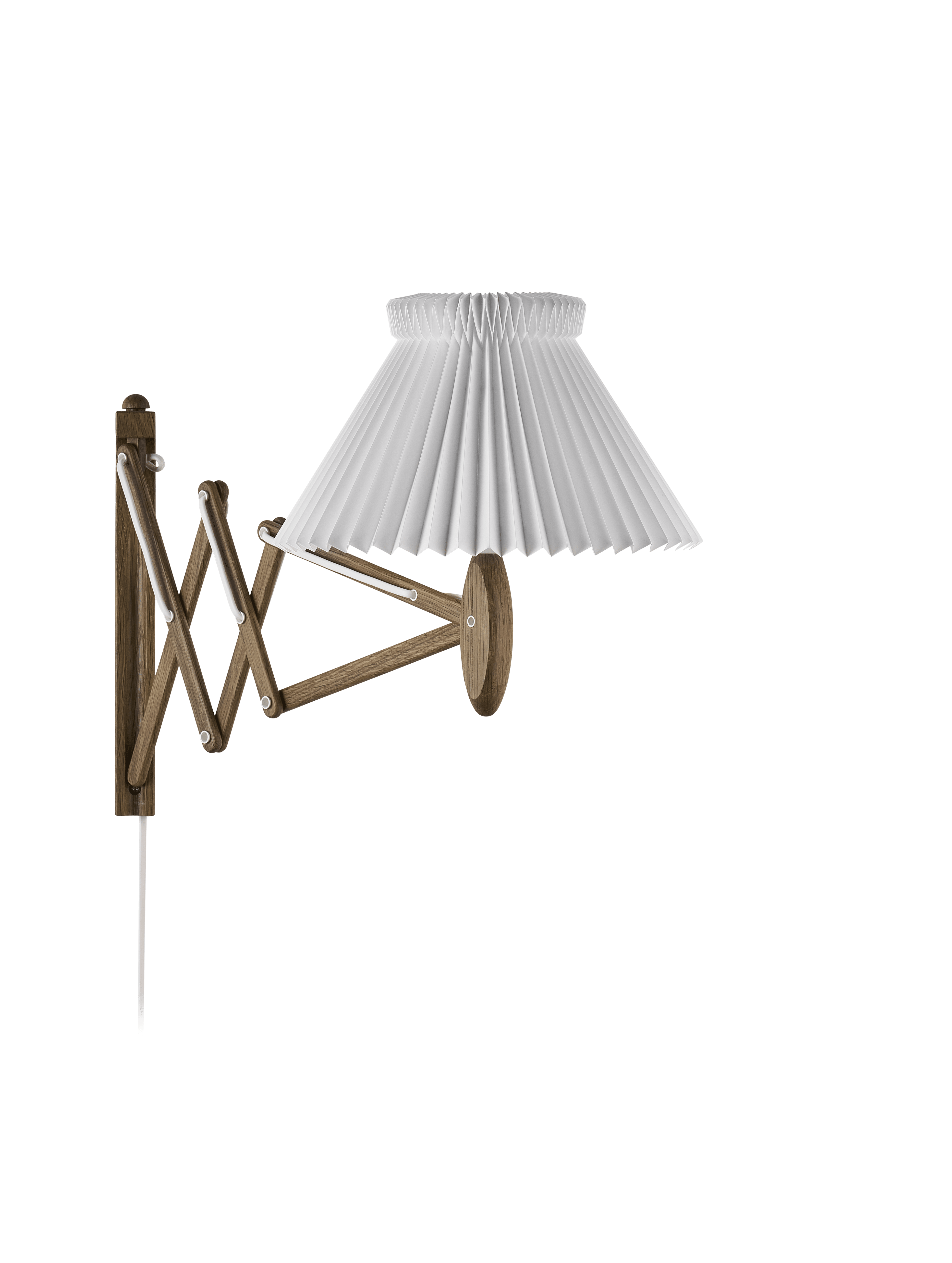 Wall lamp MODEL 224 1/17 SAX white with dark oak base