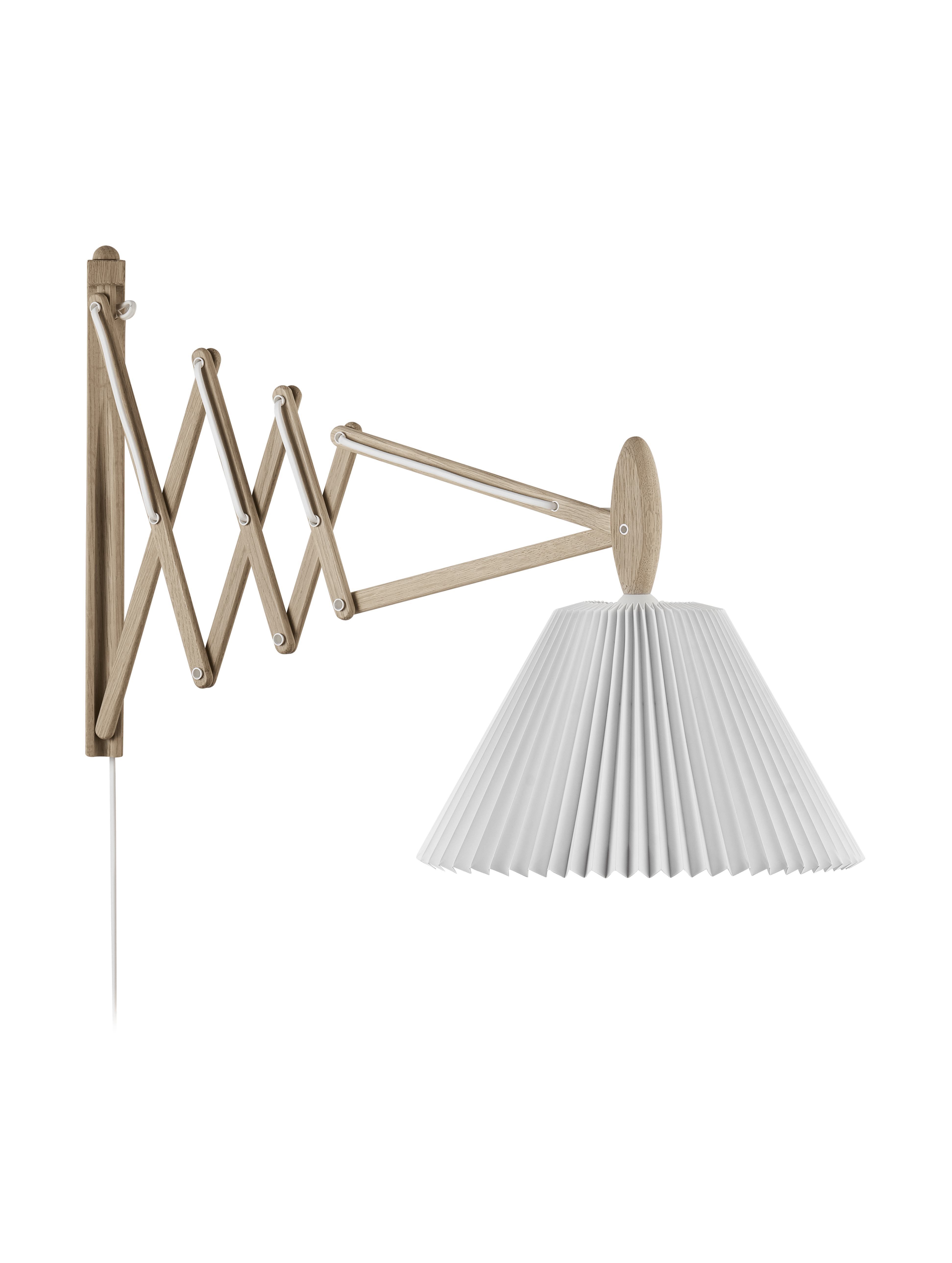 Wall lamp MODEL 233 2/21 SAX white with a light oak base