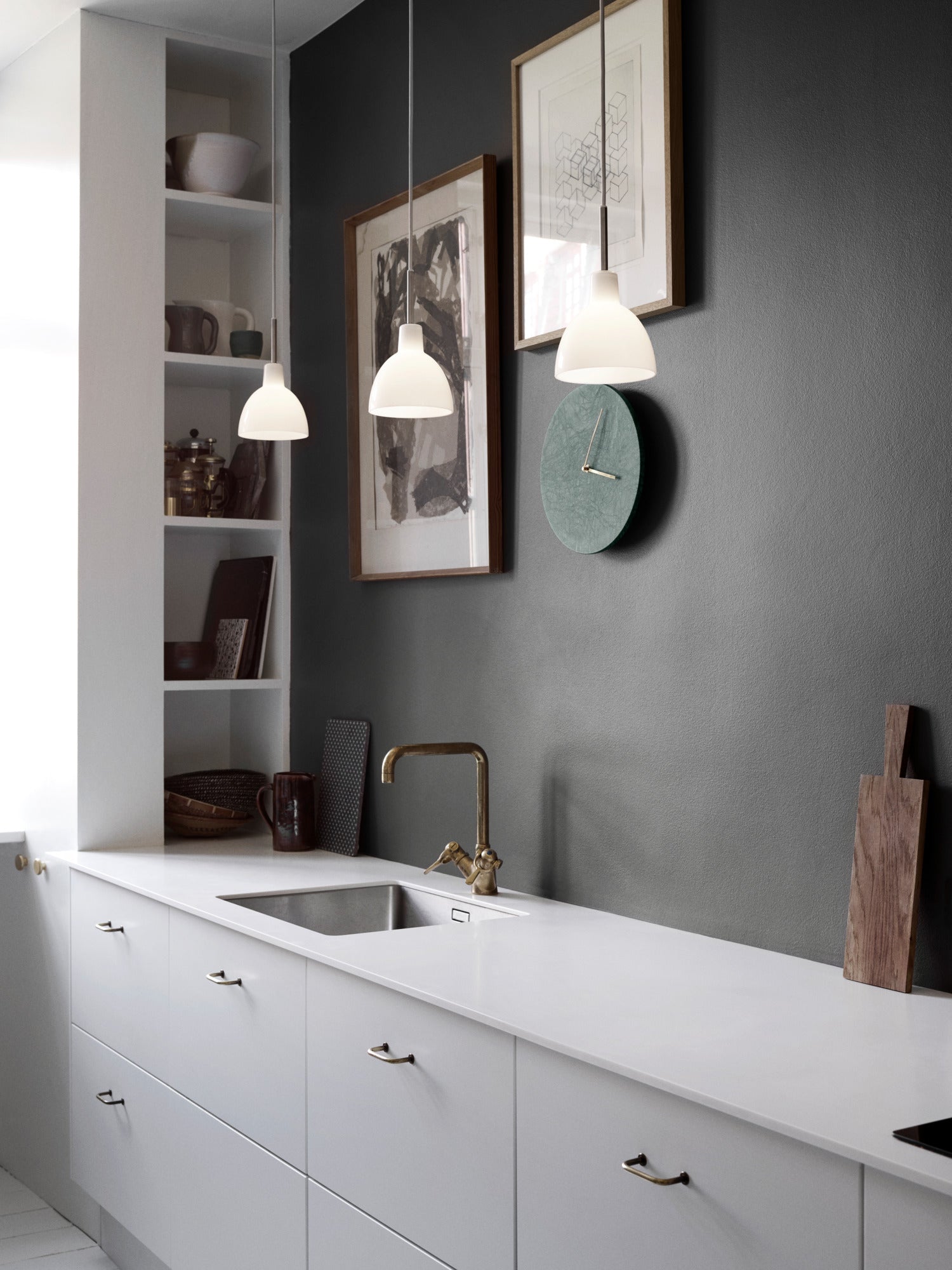 Závesná lampa TOLDBOD GLASS biela