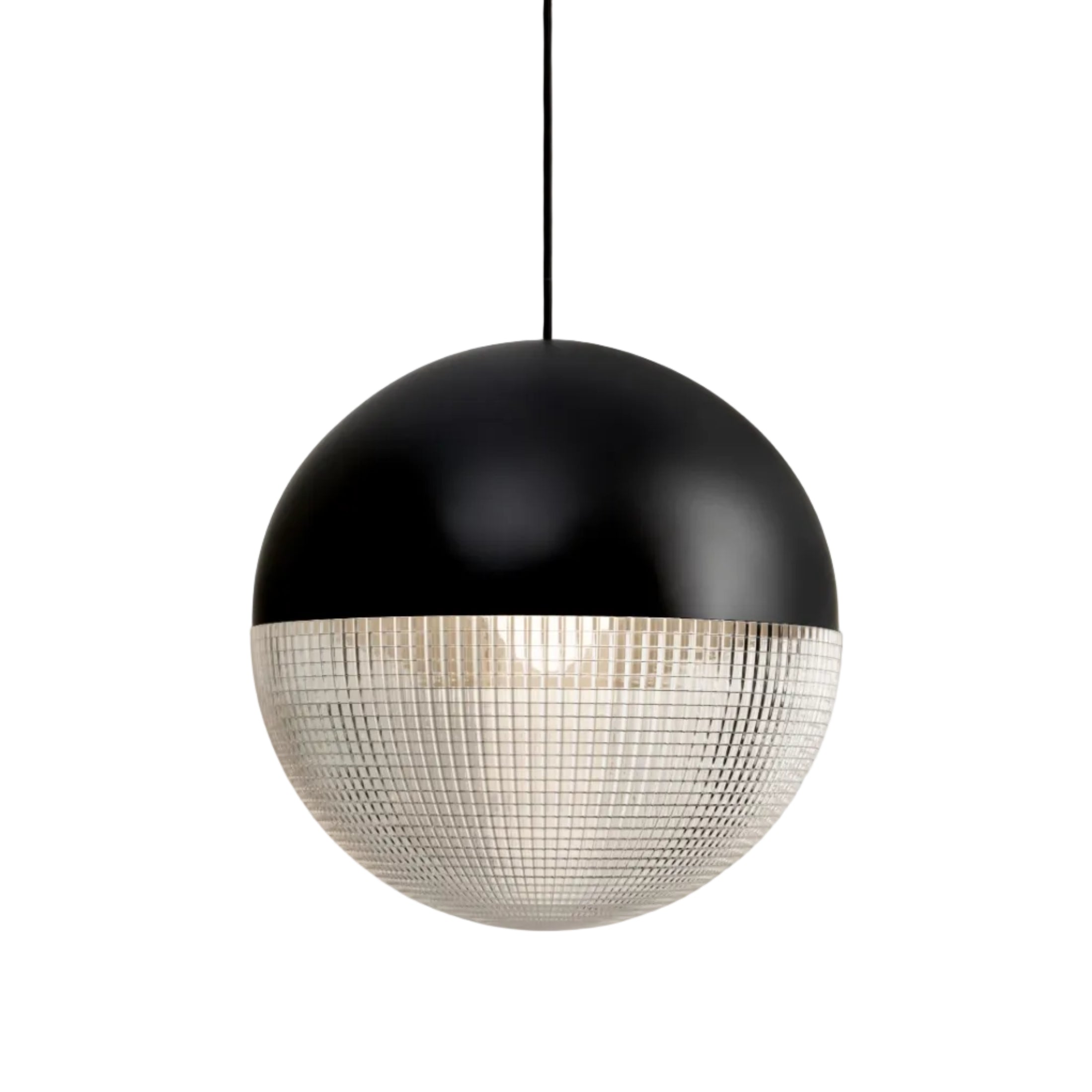 Lustrová lampa LENS FLAIR matná čierna