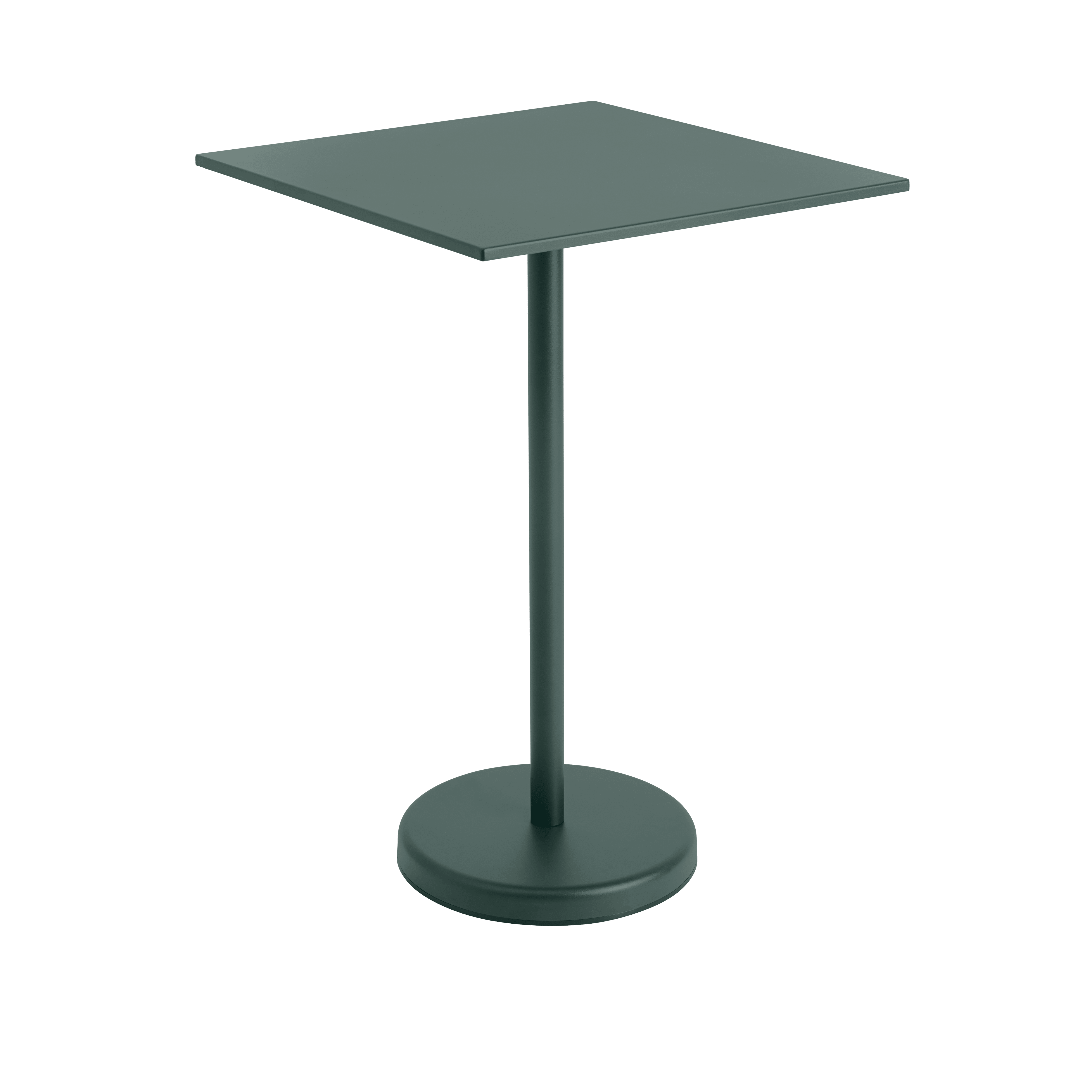 Outdoor bar table LINEAR dark green steel