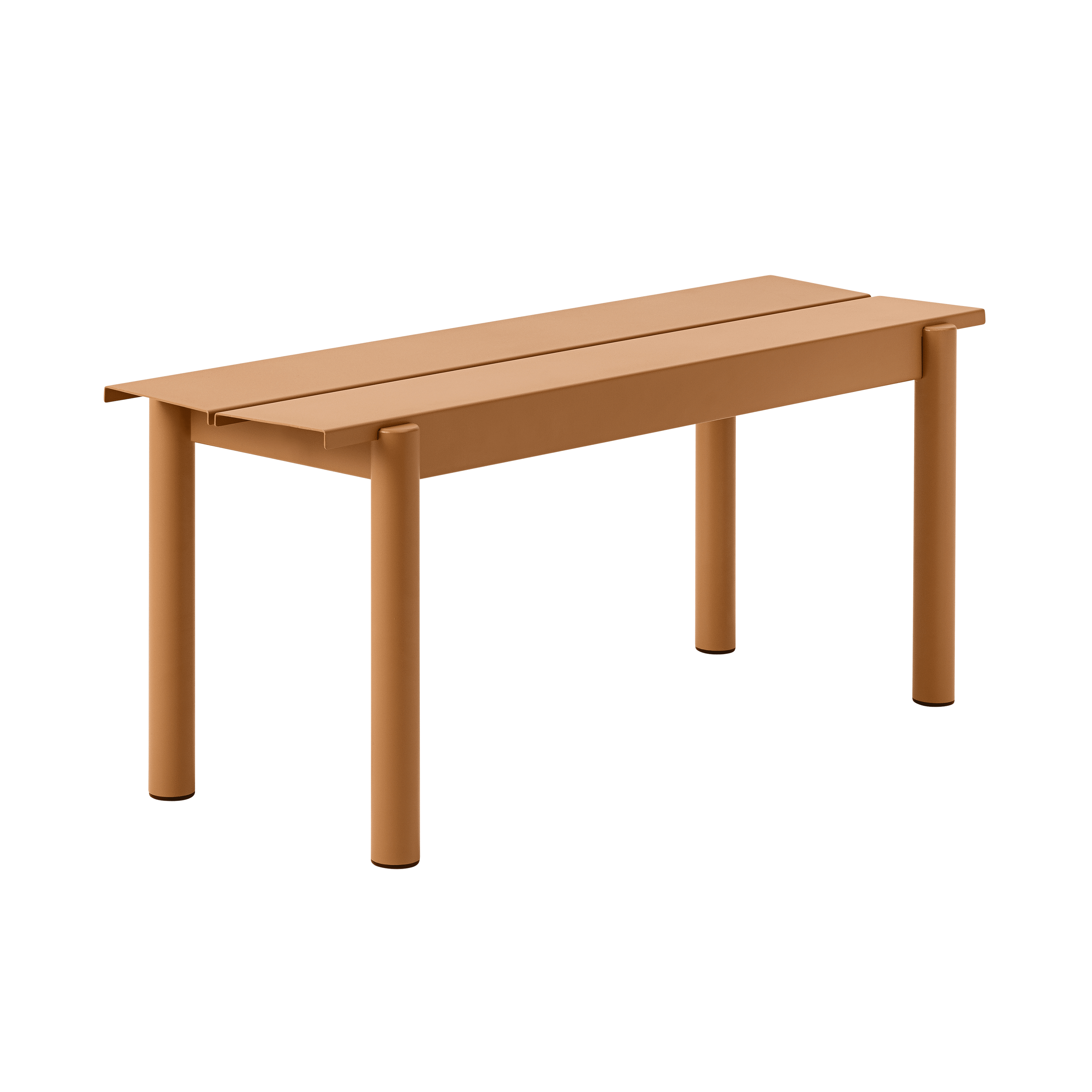 LINEAR Orange Steel Outdoor Bench