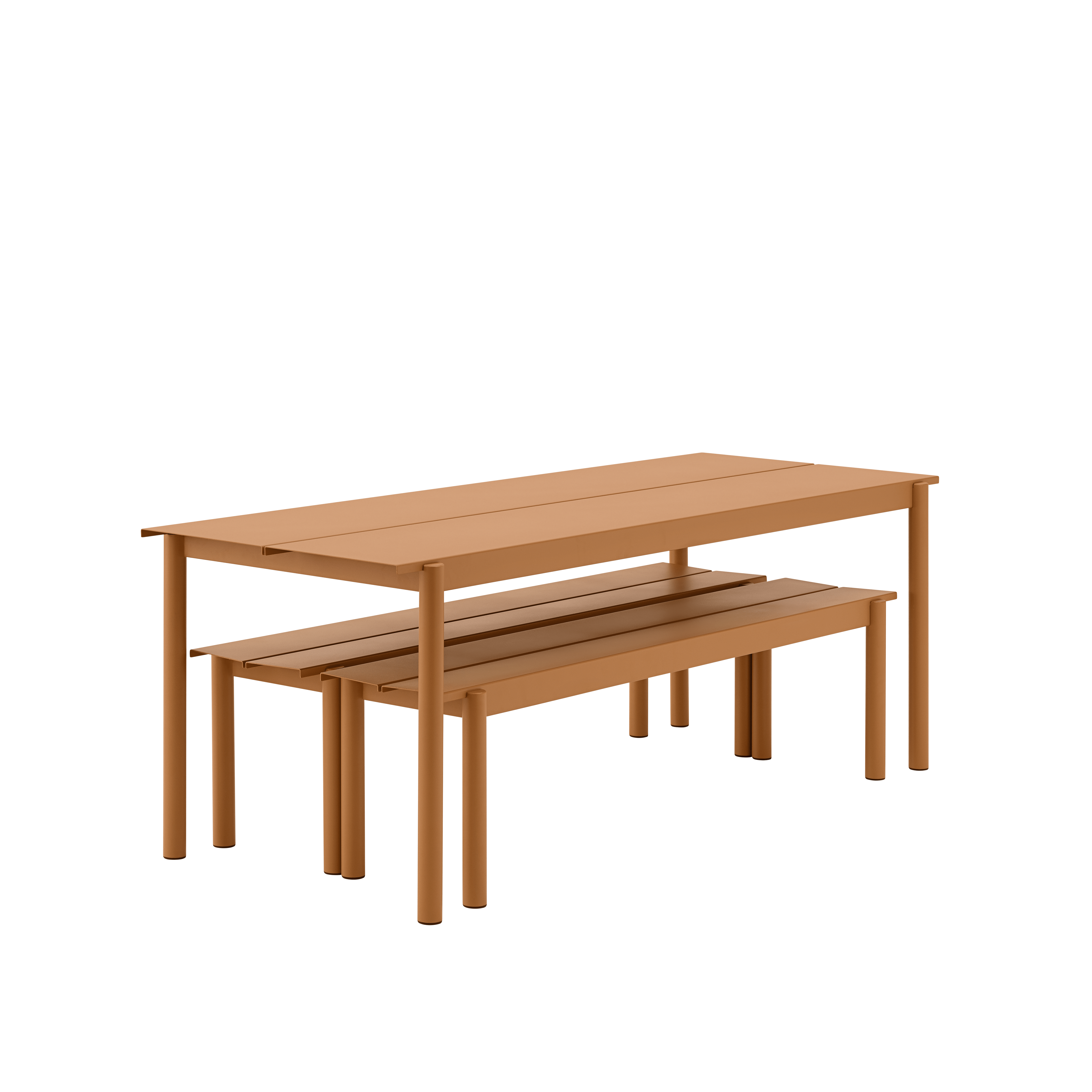 Záhradný stôl LINEAR oranžová oceľ