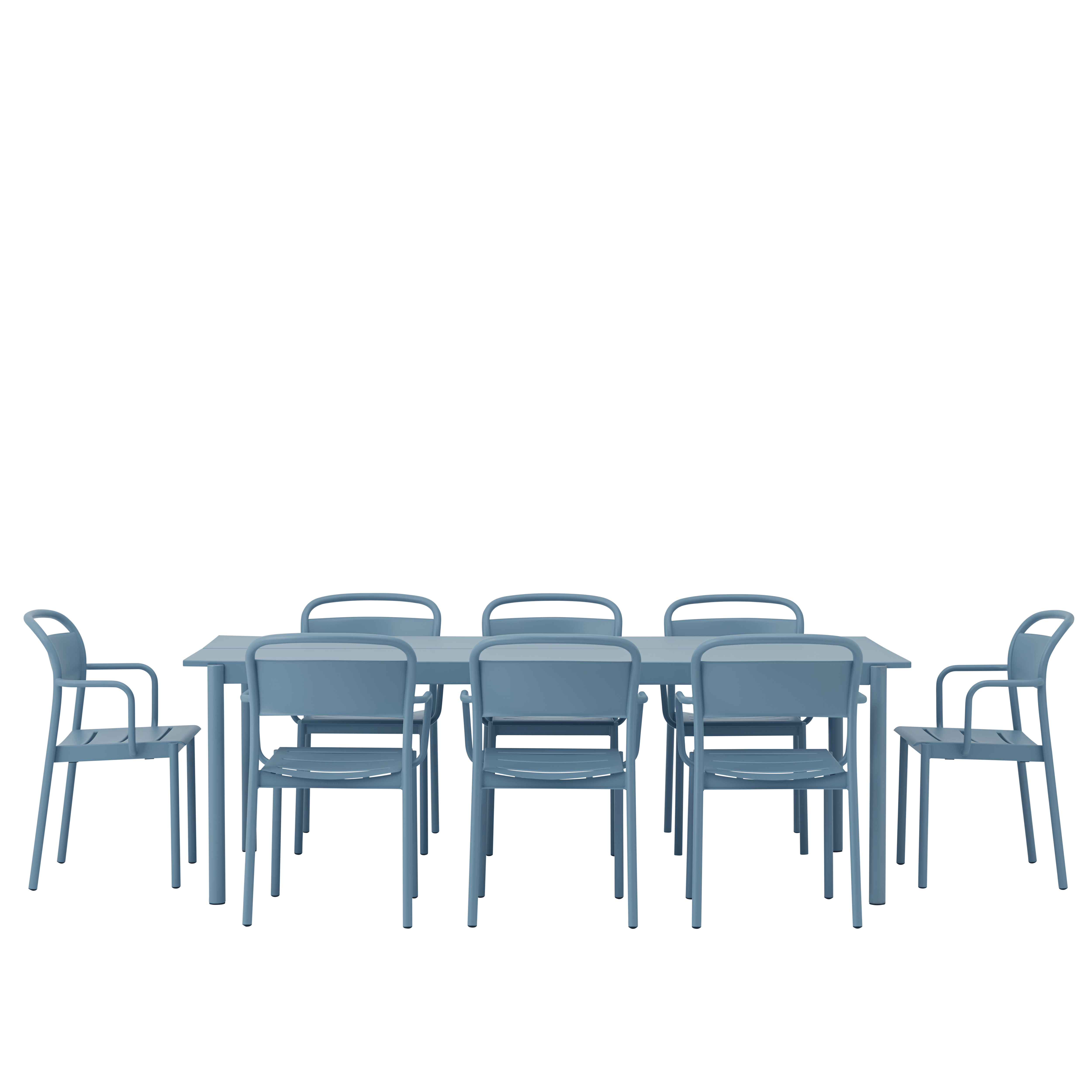 Záhradný stôl LINEAR modrá oceľ