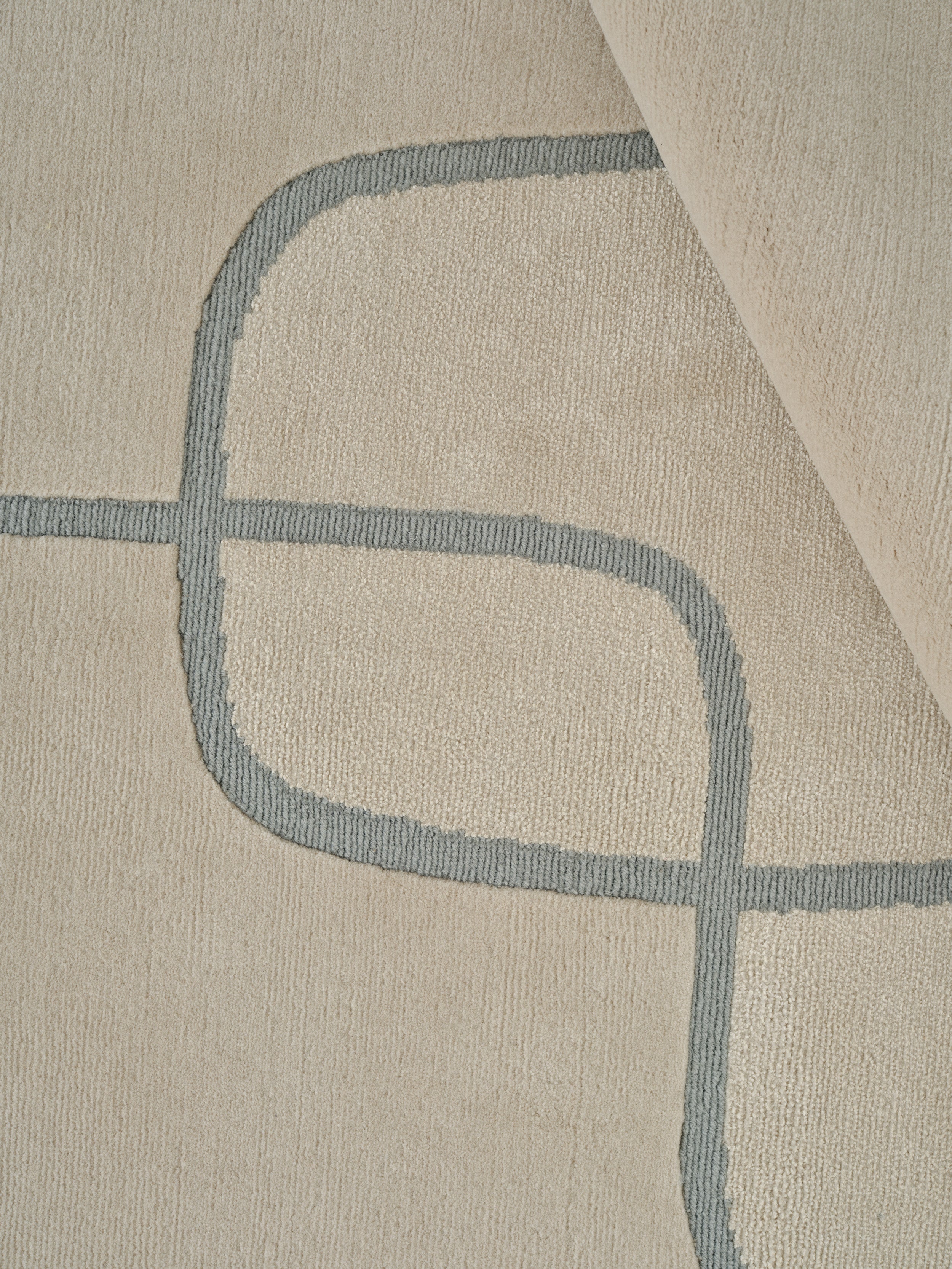 Koberec LINEAL FLOW béžový so šedou