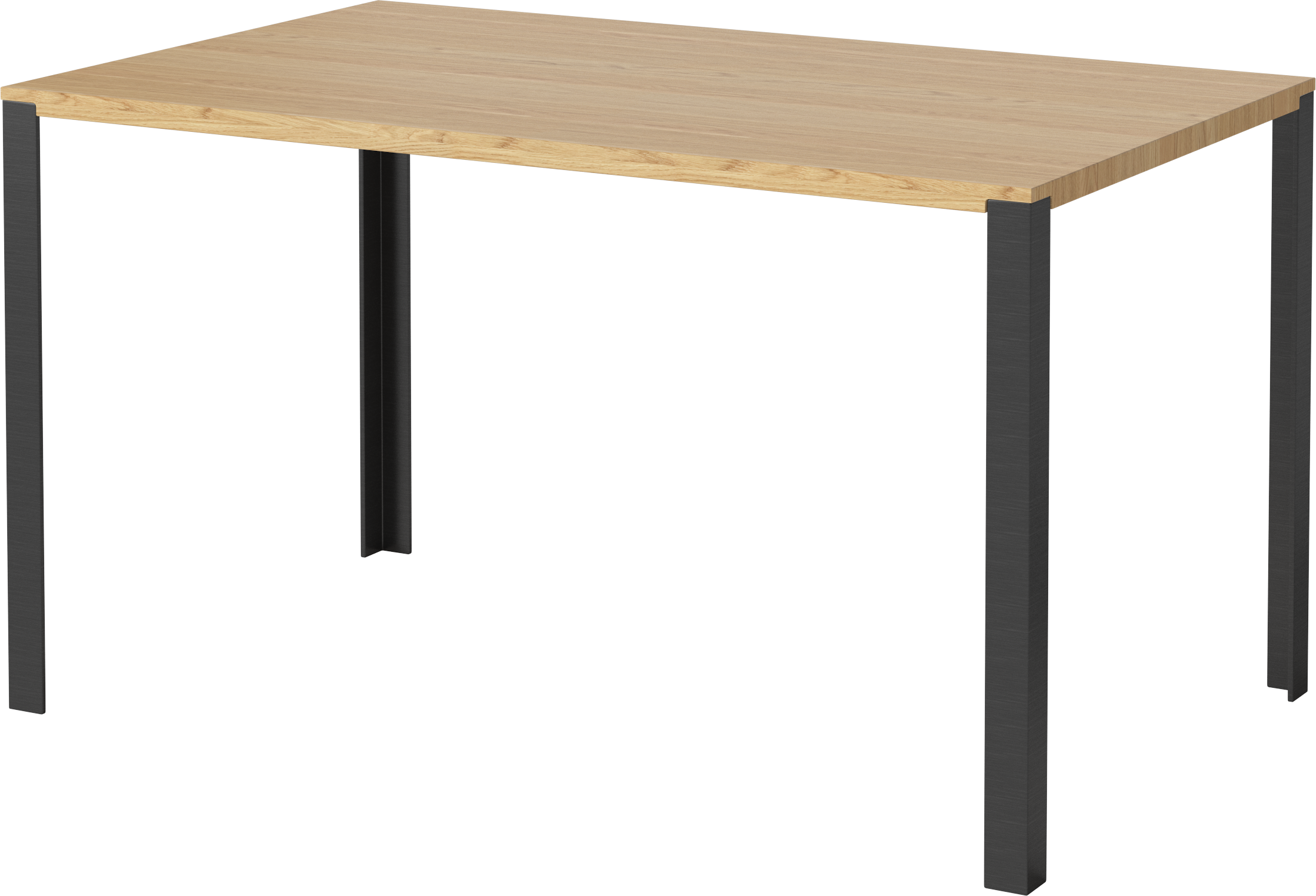 Stôl LINK z dubového dreva s čiernym podstavcom