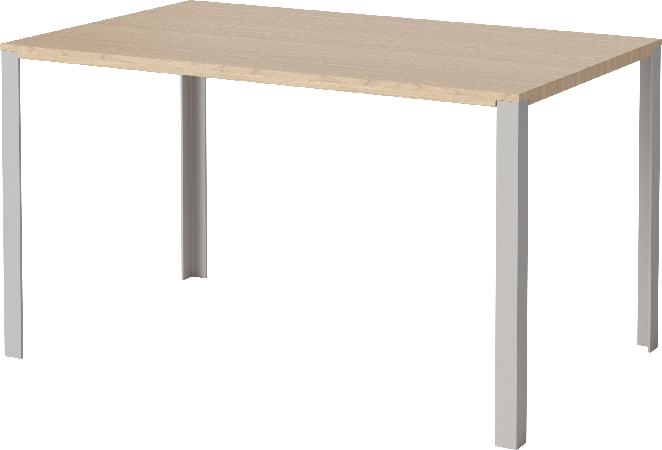 Stôl LINK bielené dubové drevo so šedým podstavcom