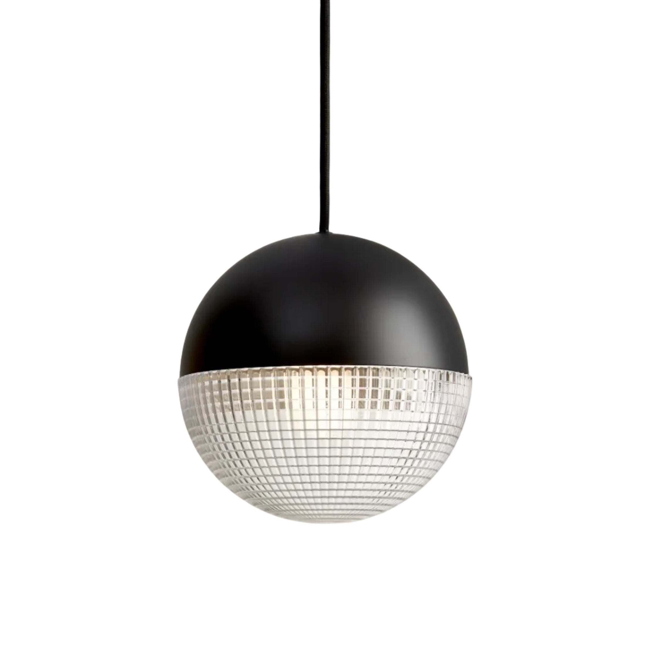 Lustrová lampa LENS FLAIR matná čierna
