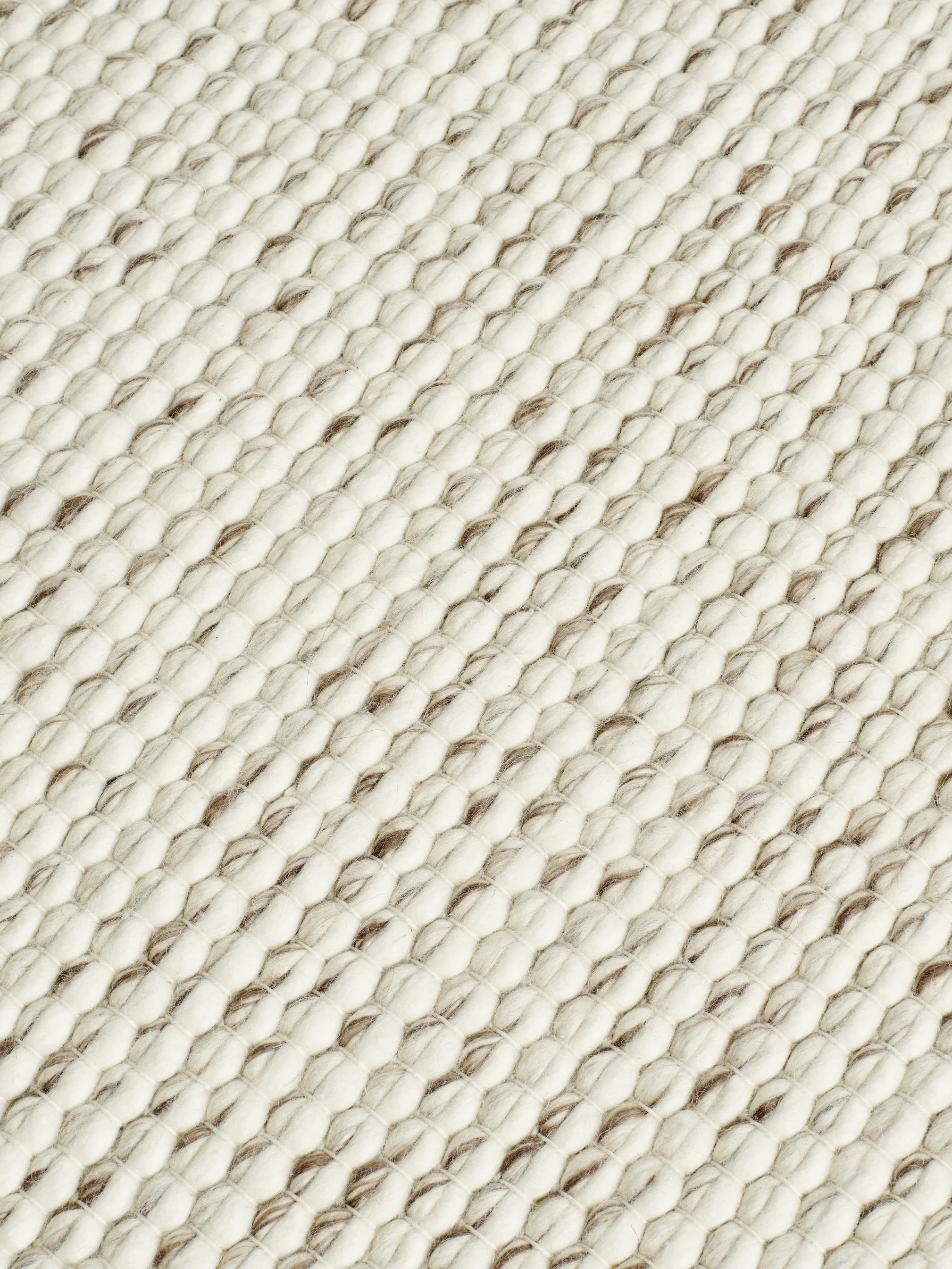 LOOPY cream rug with brown