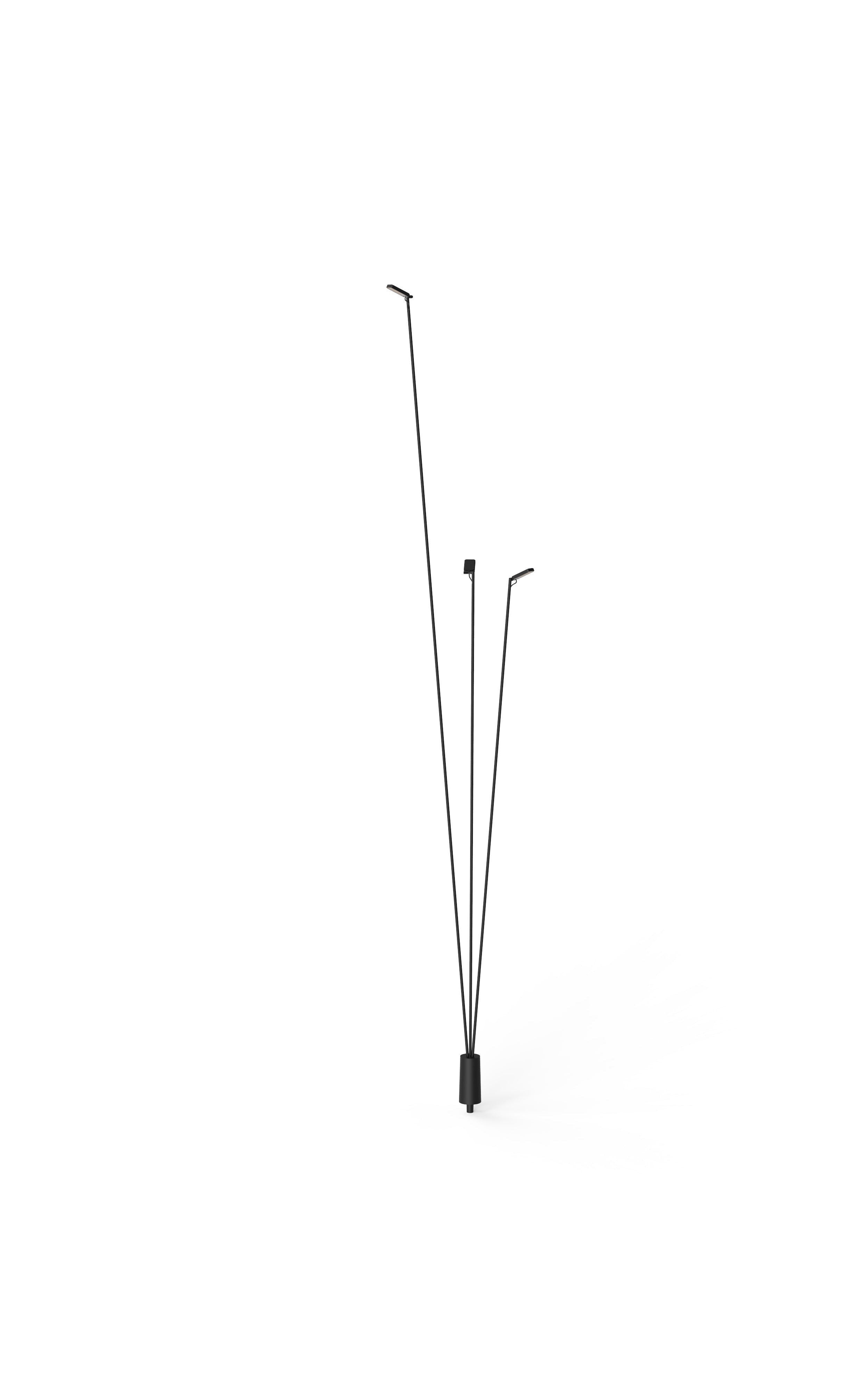FLIA black multi-arm outdoor floor lamp