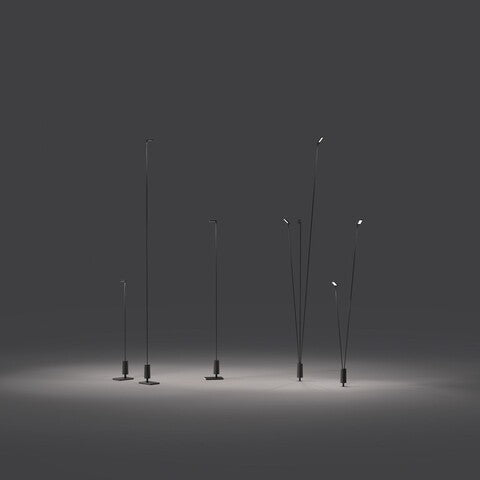 FLIA black multi-arm outdoor floor lamp