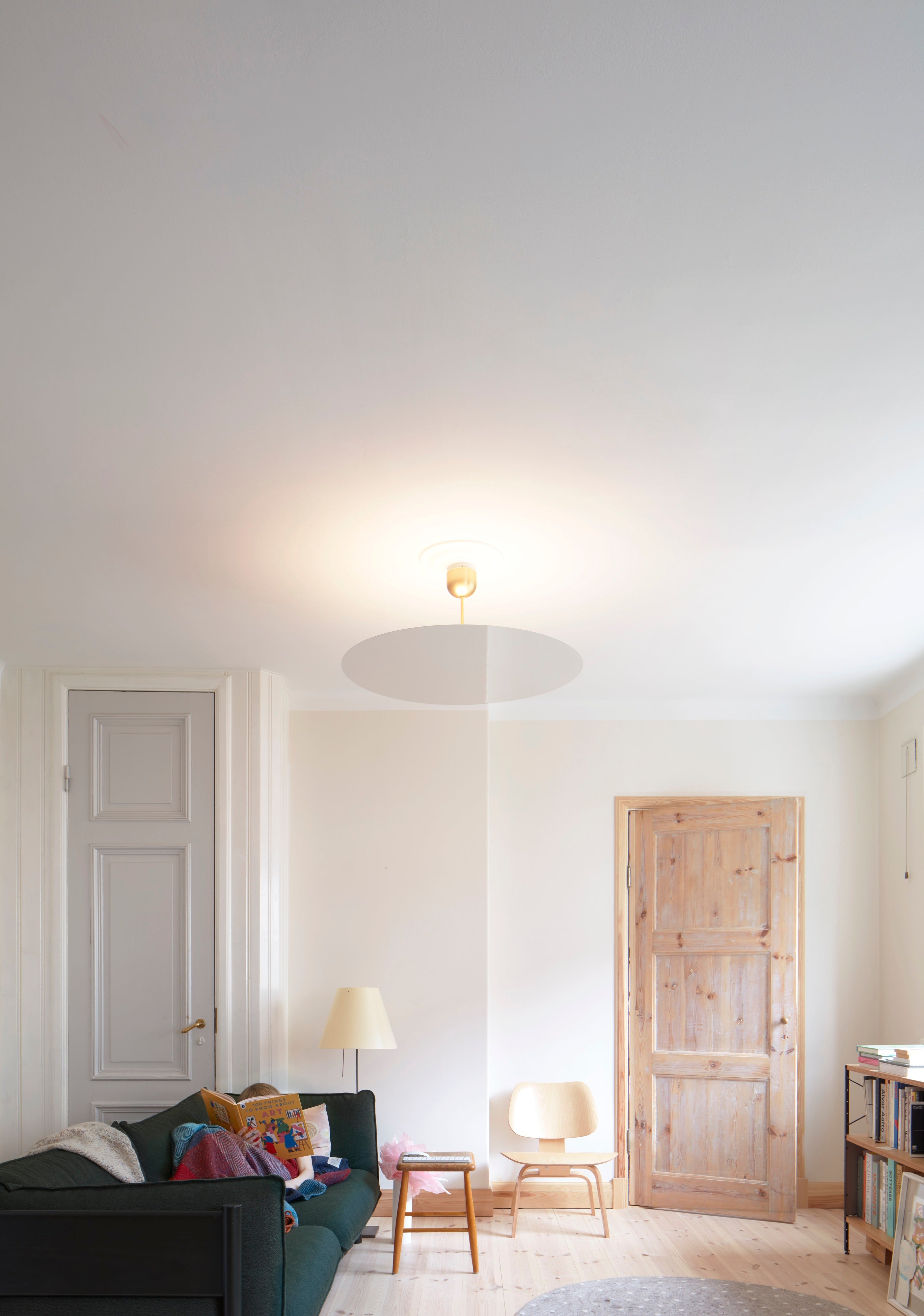 Závesná lampa MILLIMETRO mosadzná s efektom zrkadla