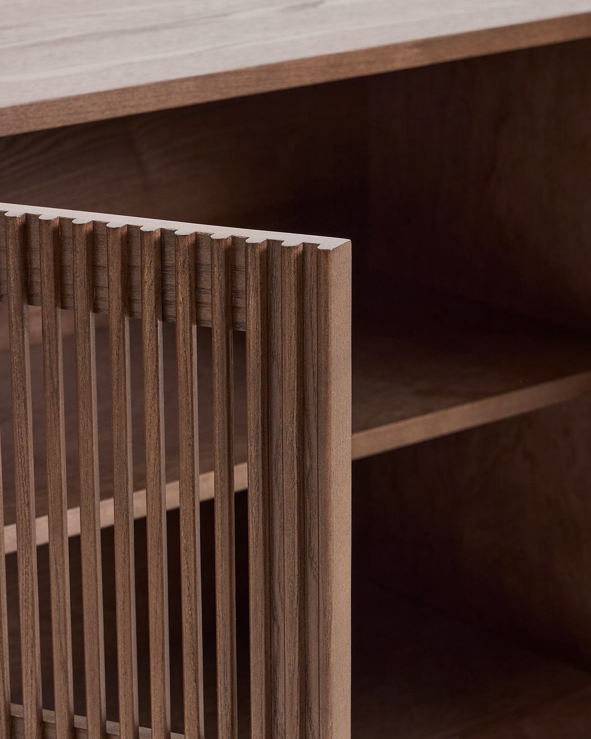 BEYLA Chest of Drawers dark brown ash wood