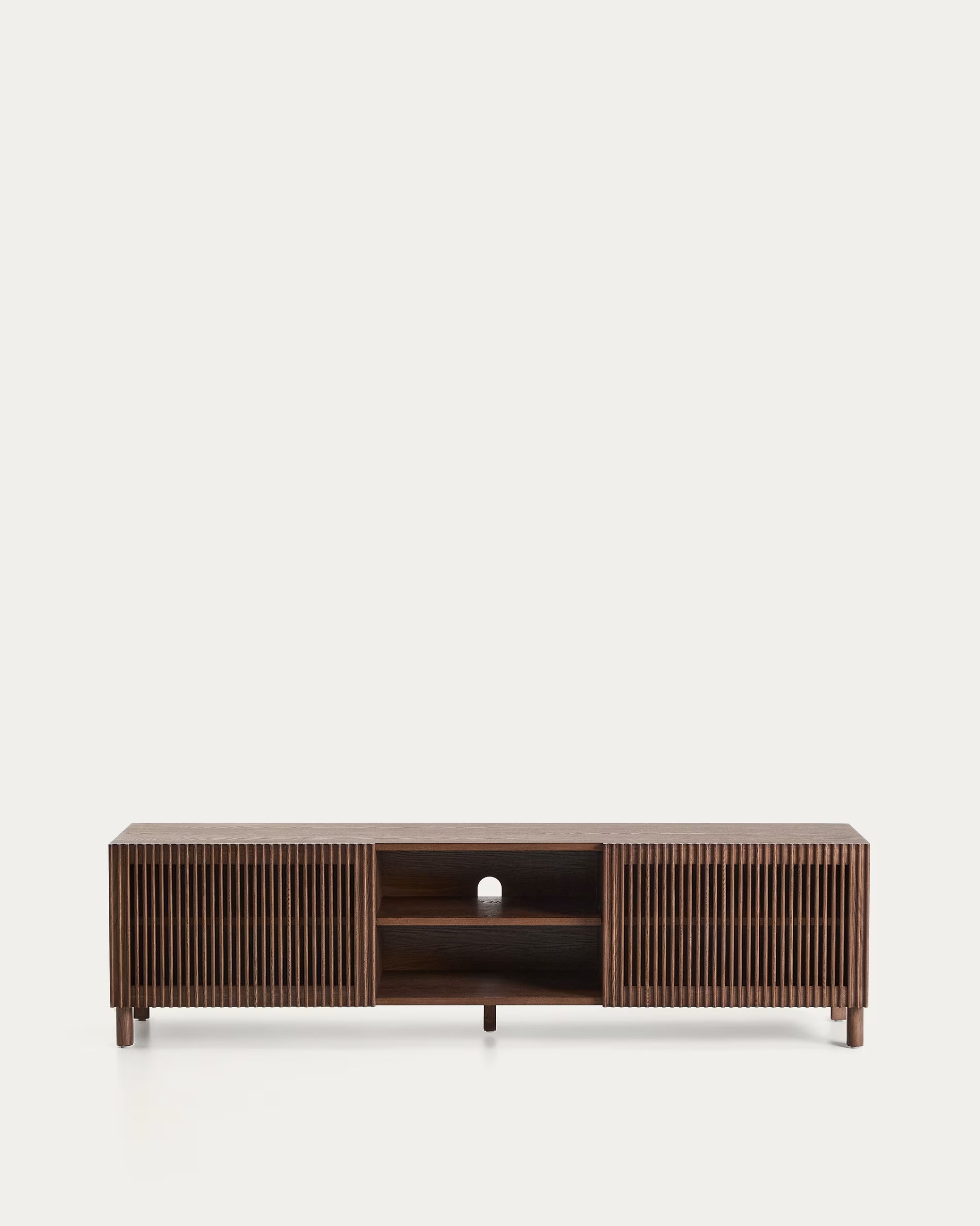 BEYLA TV Cabinet dark brown ash wood