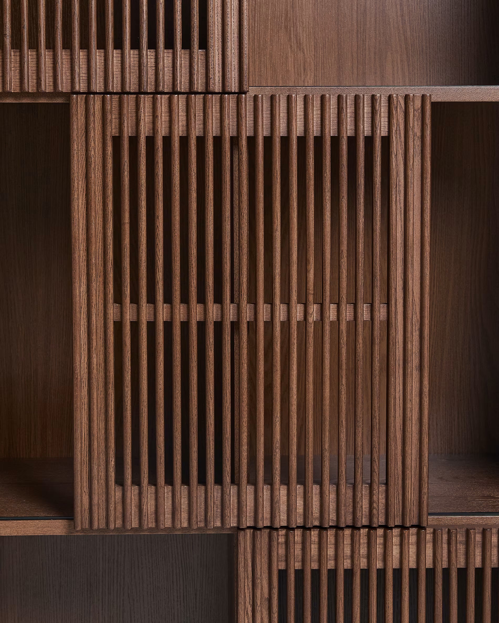 BEYLA Shelf dark brown ash wood