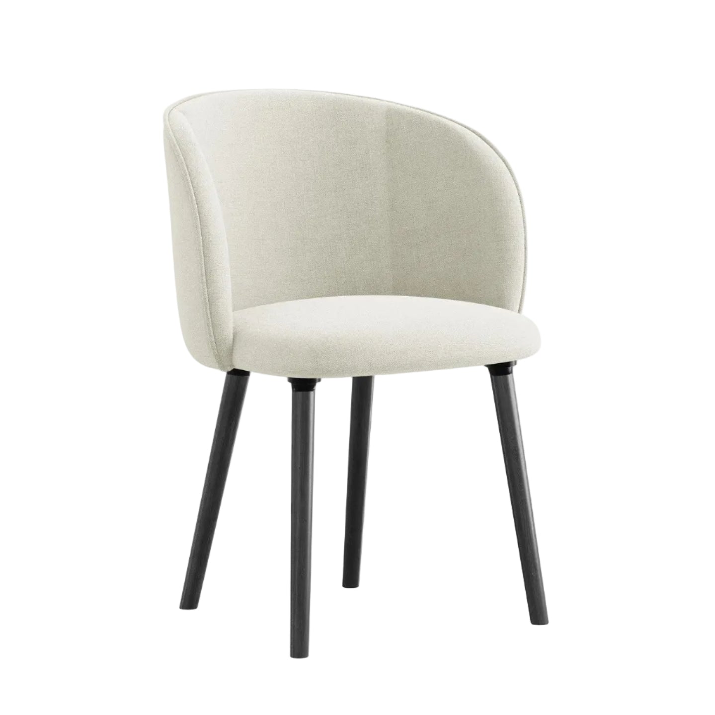 Stolička MAIA béžová s čiernym dubovým podstavcom