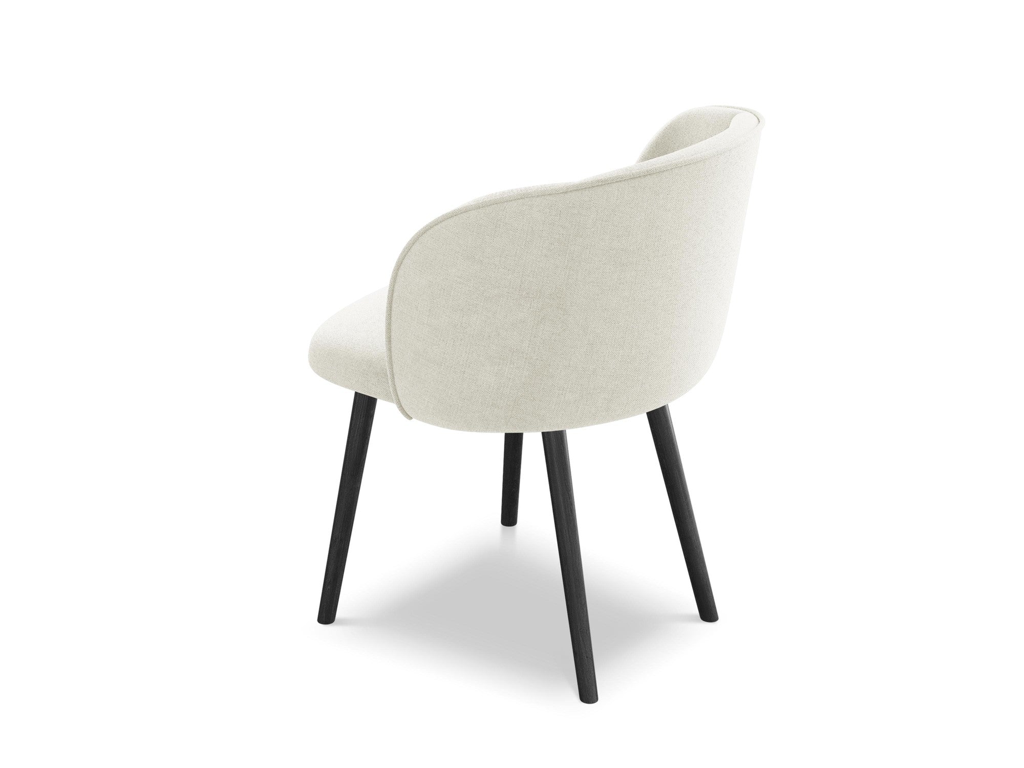 Stolička MAIA béžová s čiernym dubovým podstavcom