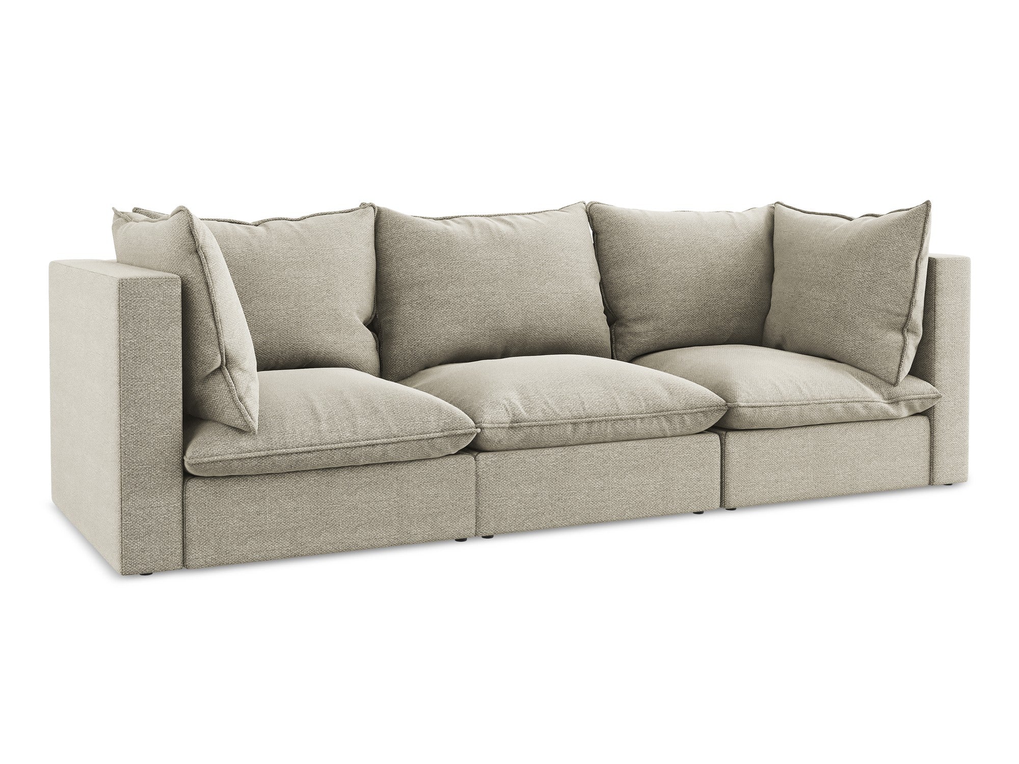 3-Seater Sofa MANAO taupe boucle