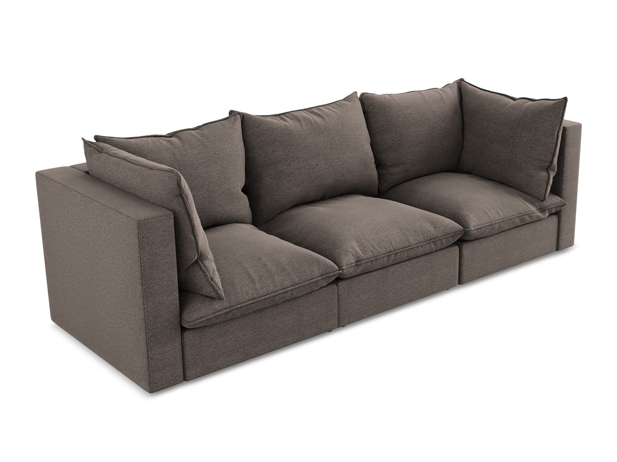 3-Seater Sofa MANAO Chocolate Boucle