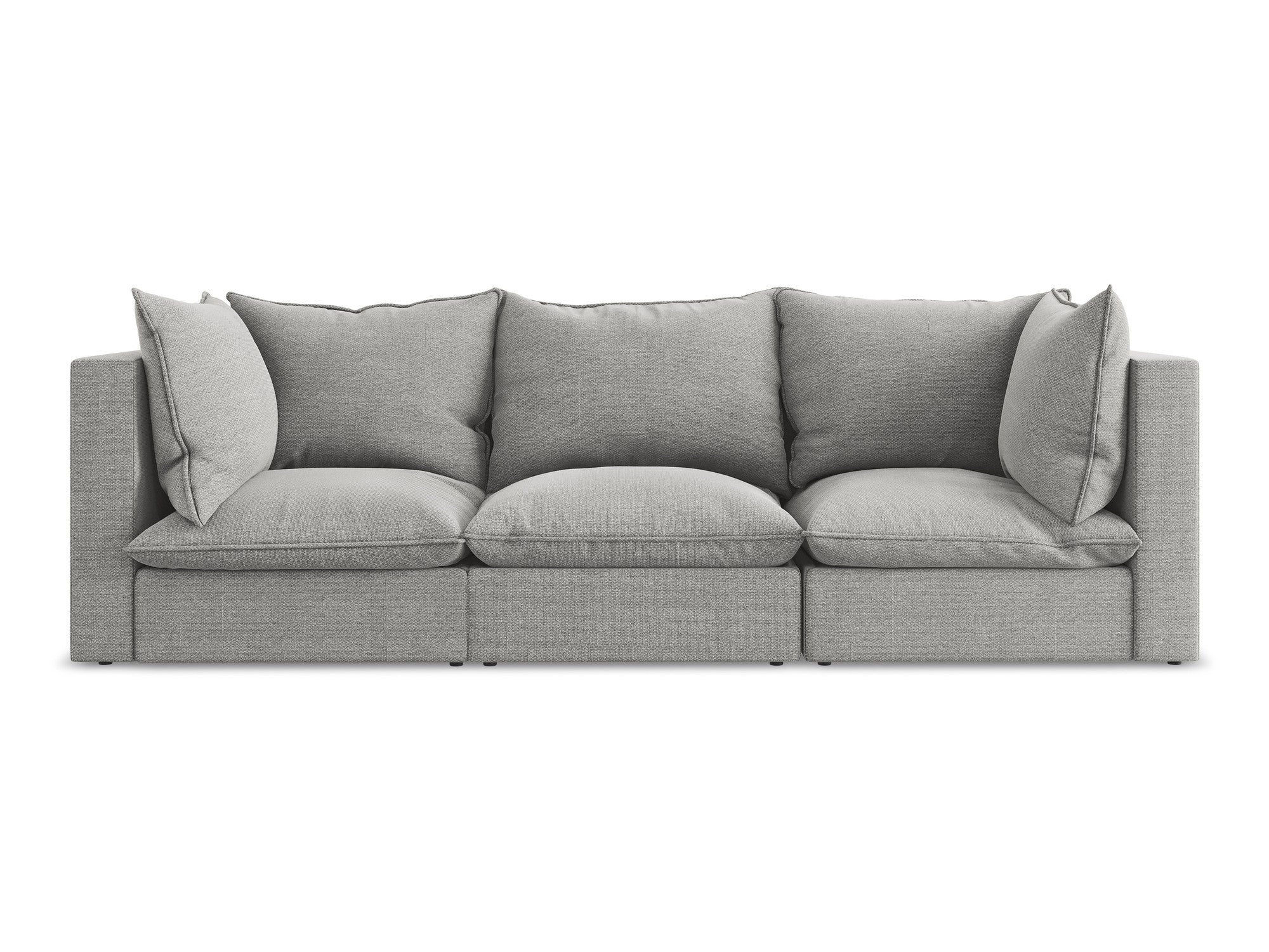 3-Seater Sofa MANAO Light Gray Boucle