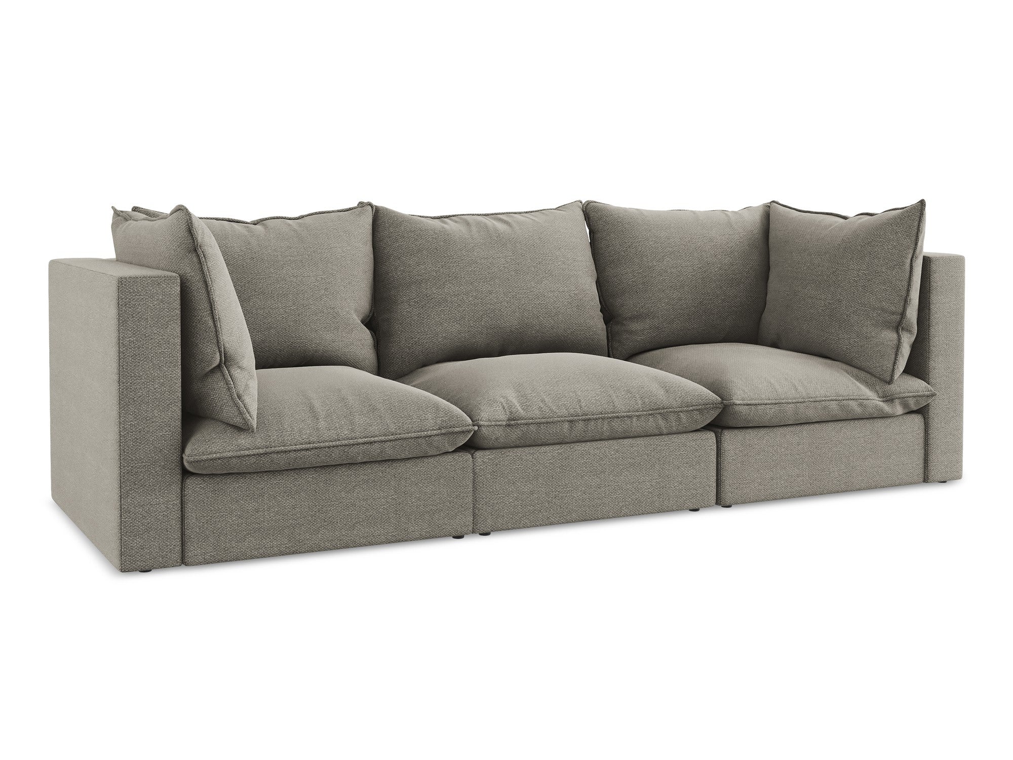 3-Seater Sofa MANAO Gray Boucle