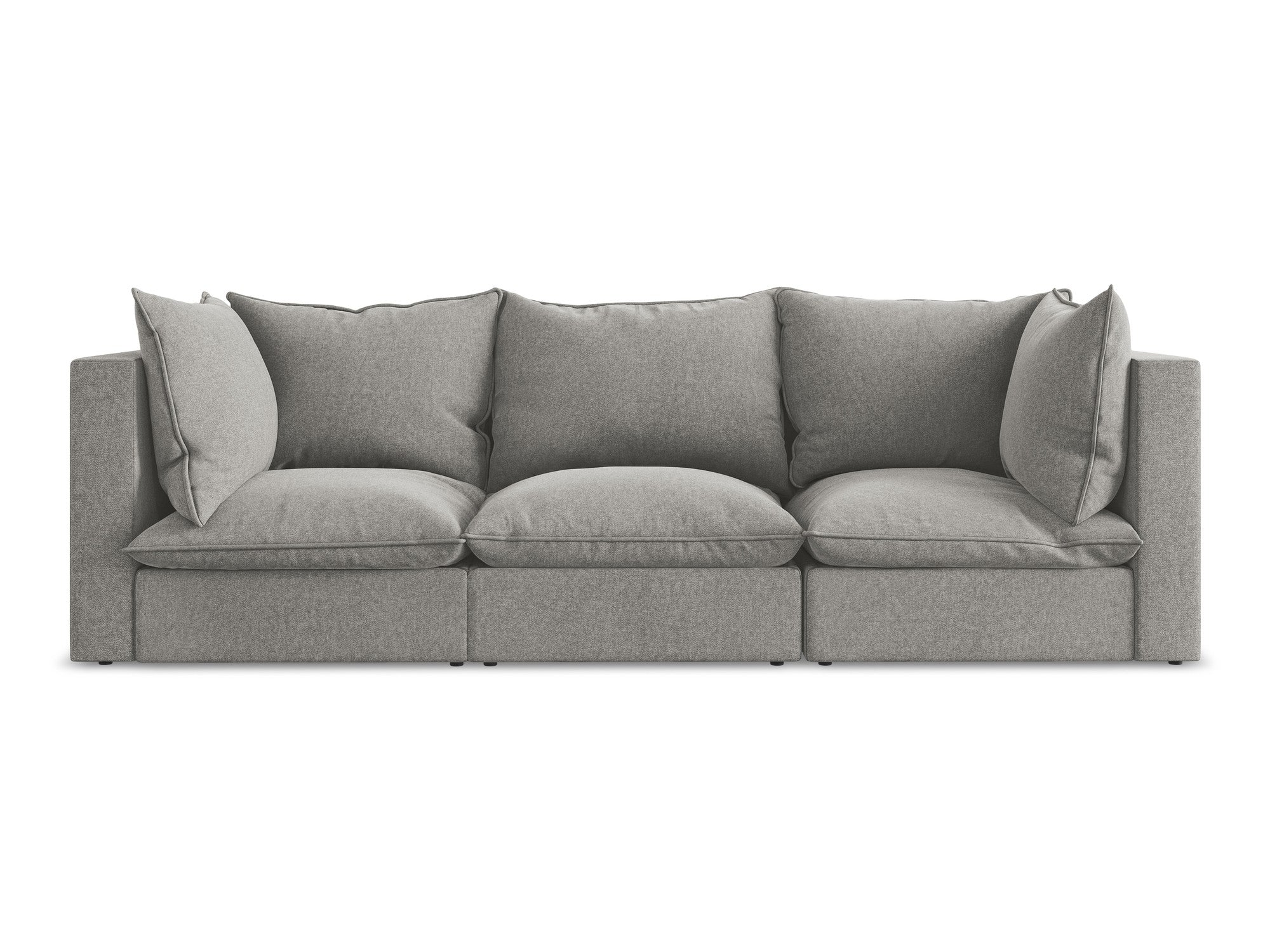 Velvet Sofa for 3 People MANAO Gray