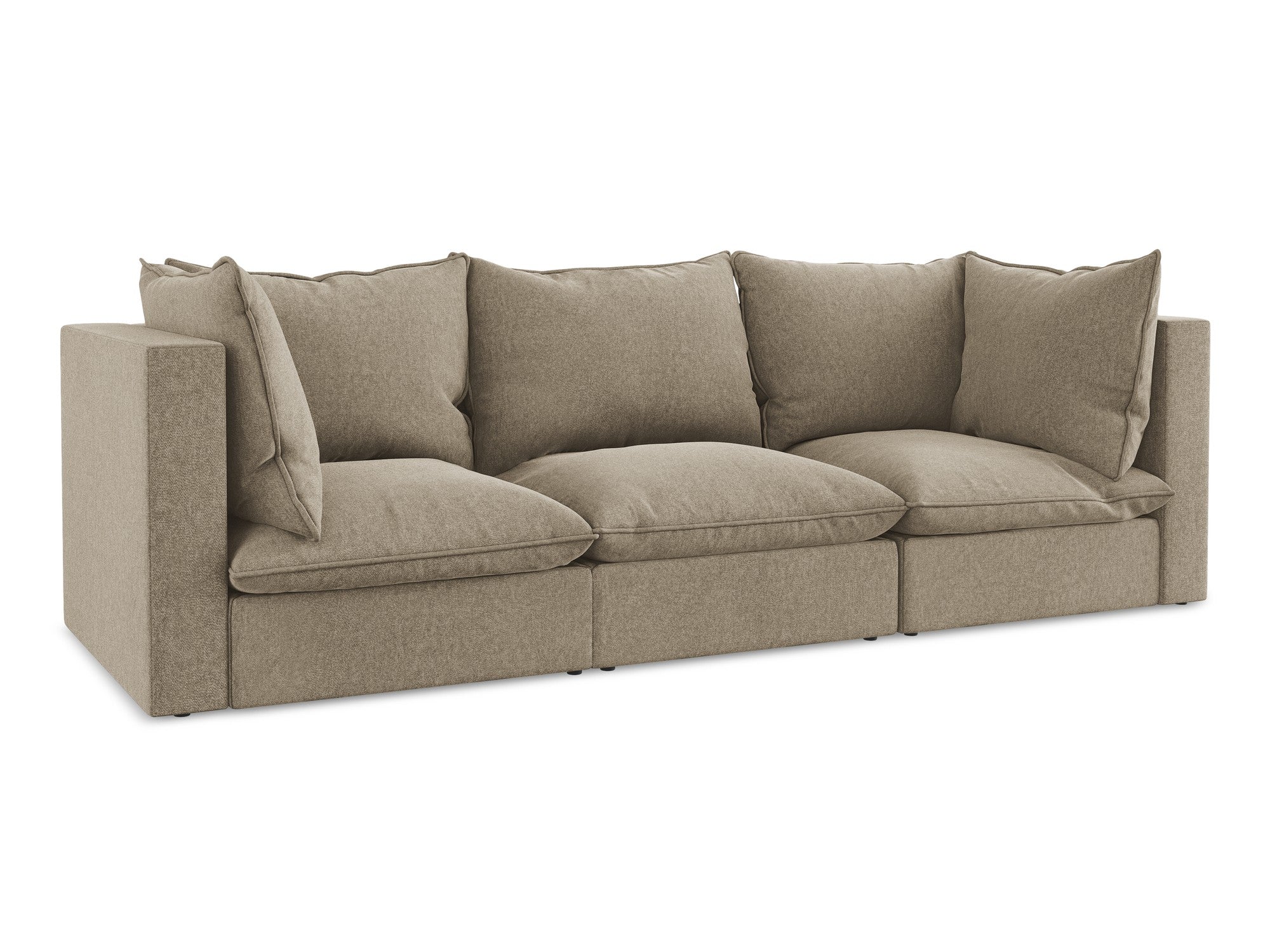 Velvet Sofa for 3 People MANAO Beige