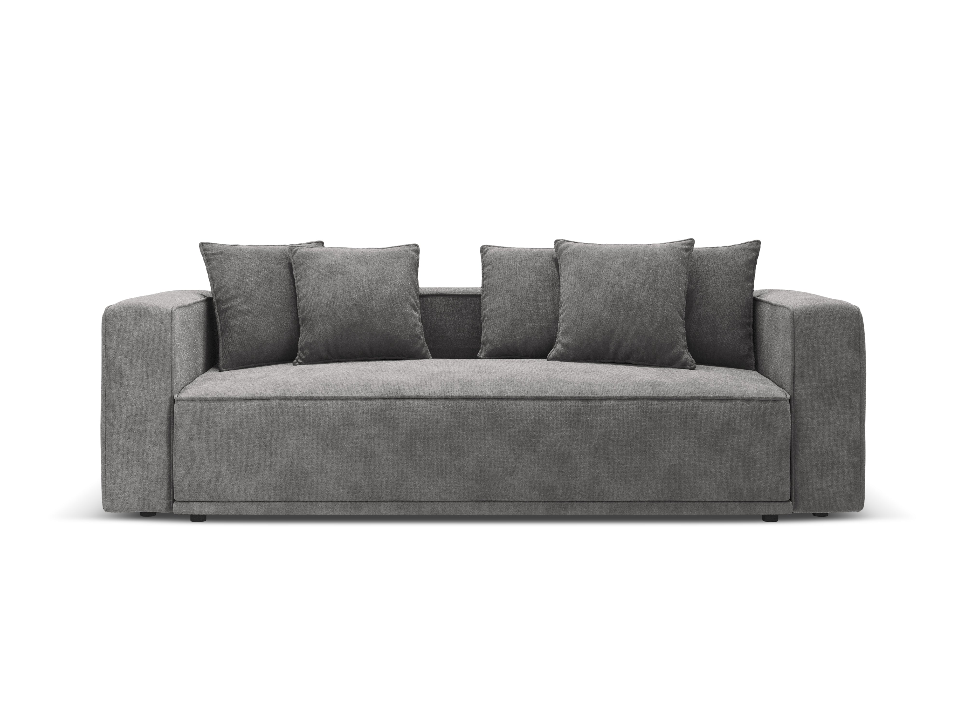 Sofa z jemného velúru s funkciou spania RIBES šedá