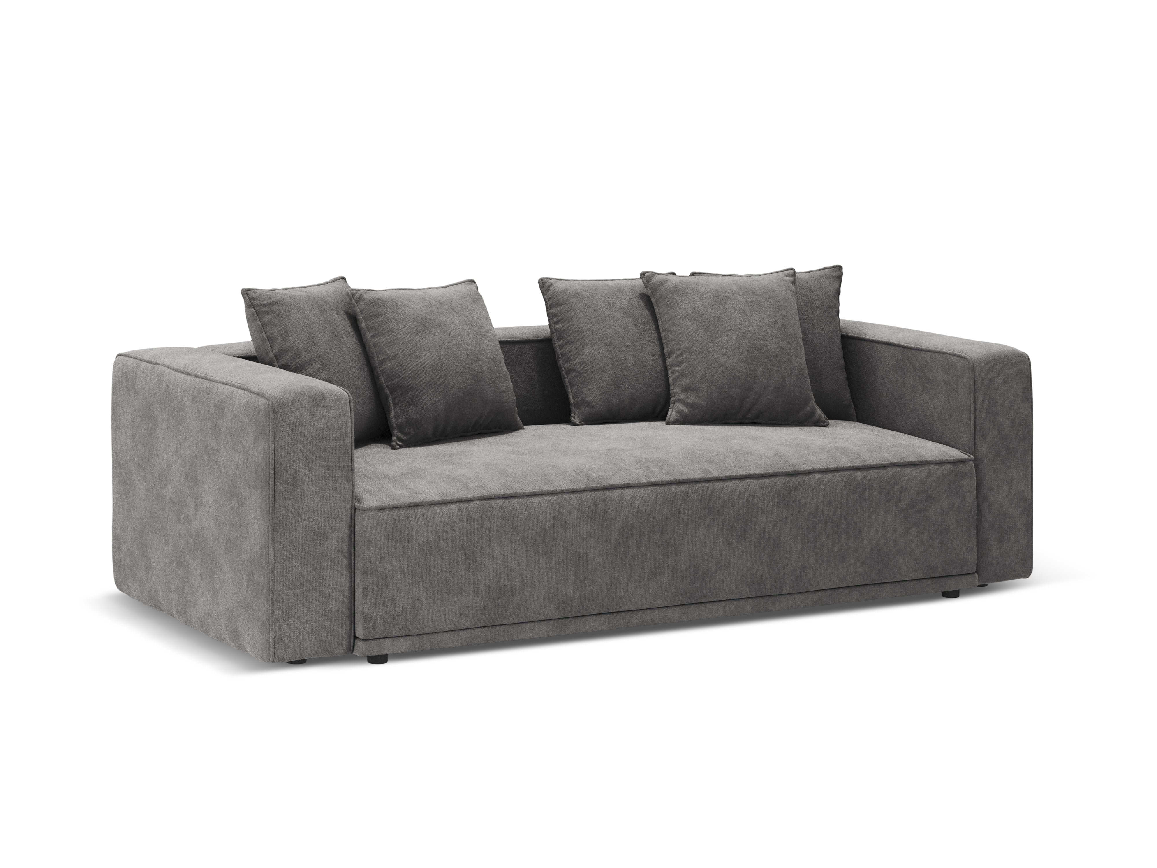 Sofa z jemného velúru s funkciou spania RIBES šedá