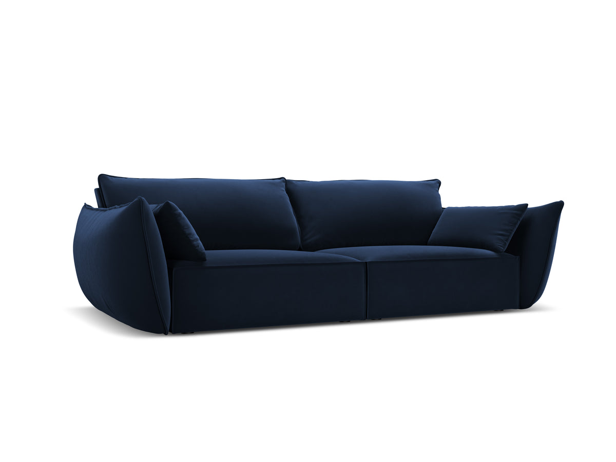 Sofa z jemného velúru 3-miestna VANDA granátová