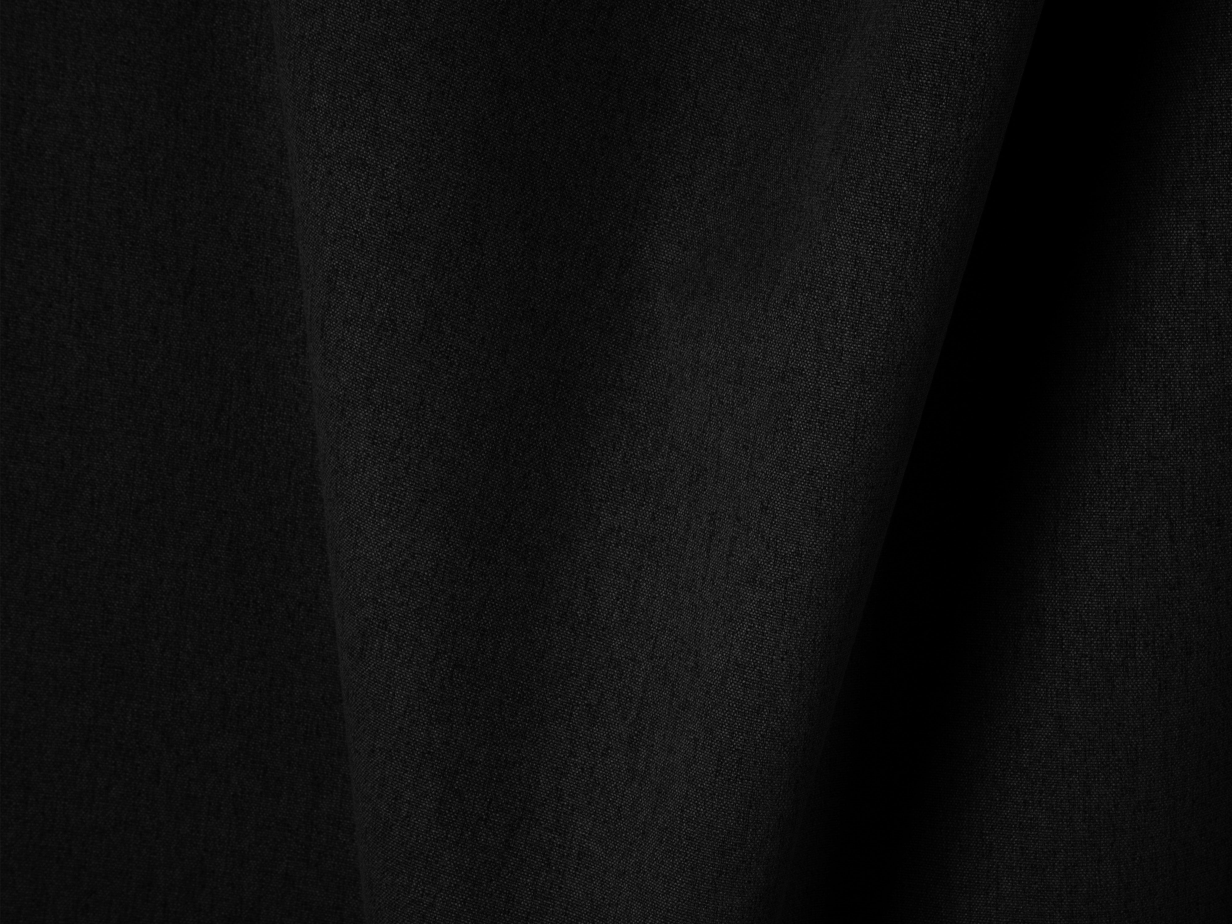 Left-sided corner sofa bed RIBES black chenille