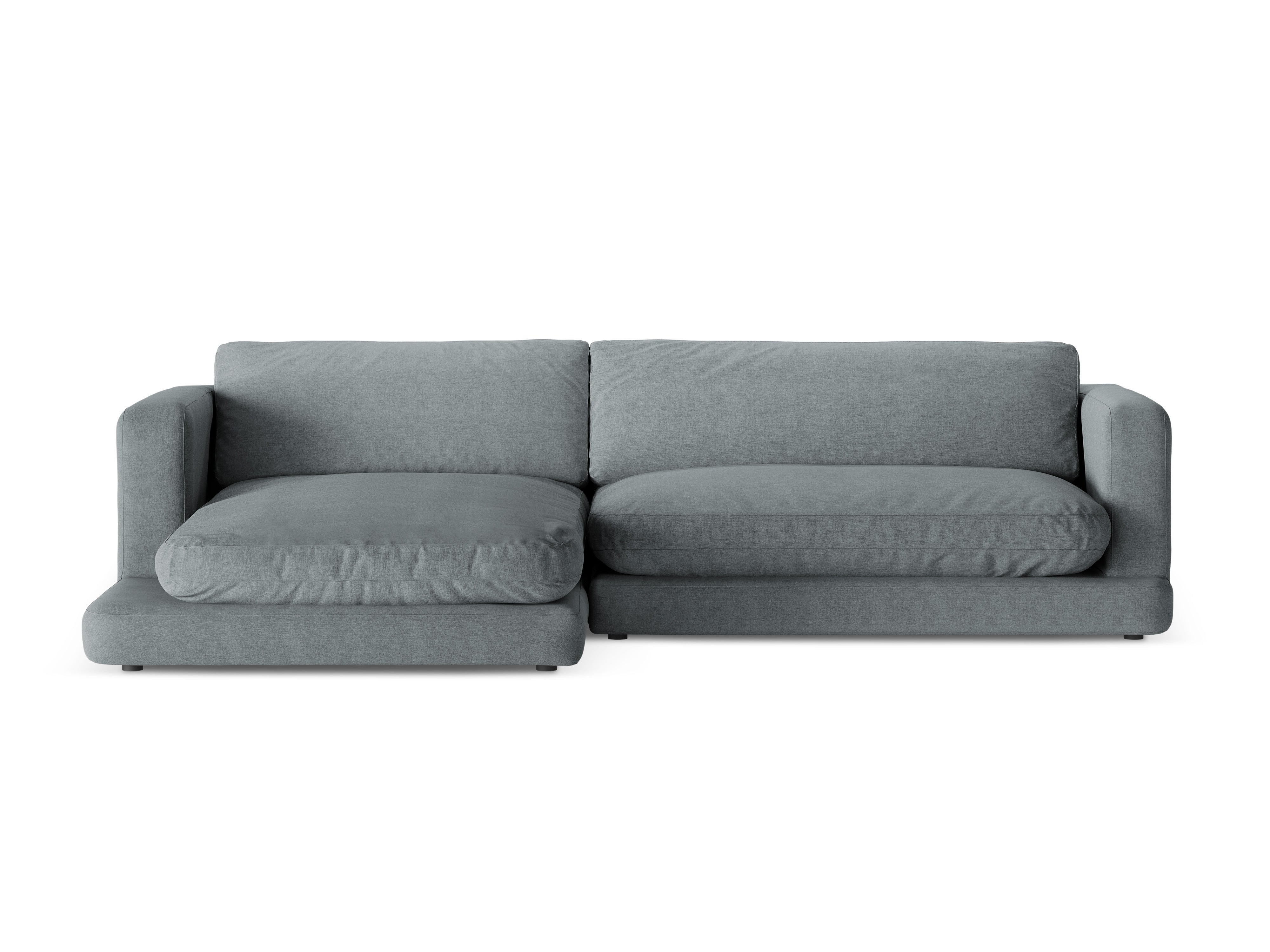 Left Corner Sofa DAPHNE Dark Gray Chenille