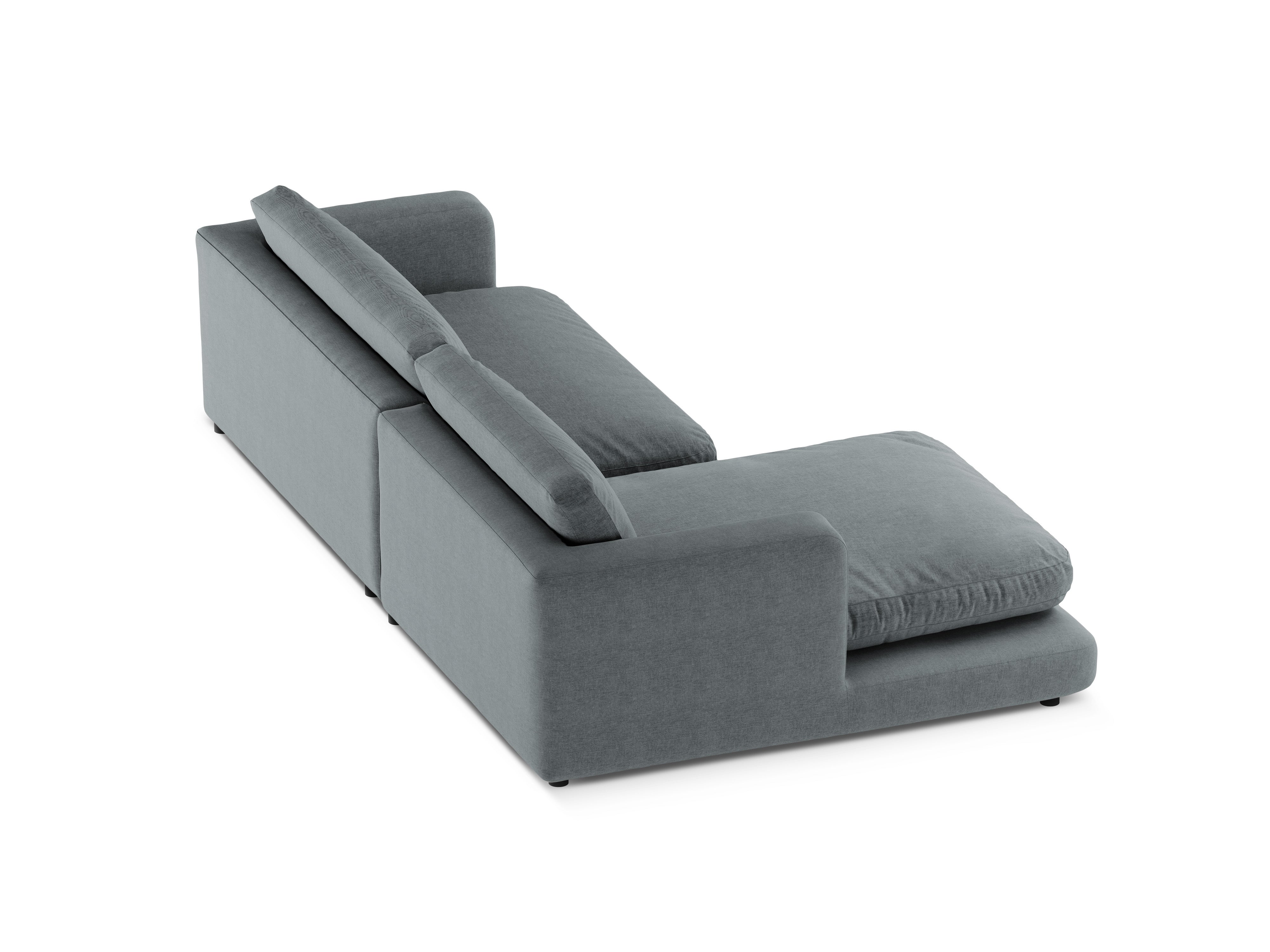 Left Corner Sofa DAPHNE Dark Gray Chenille