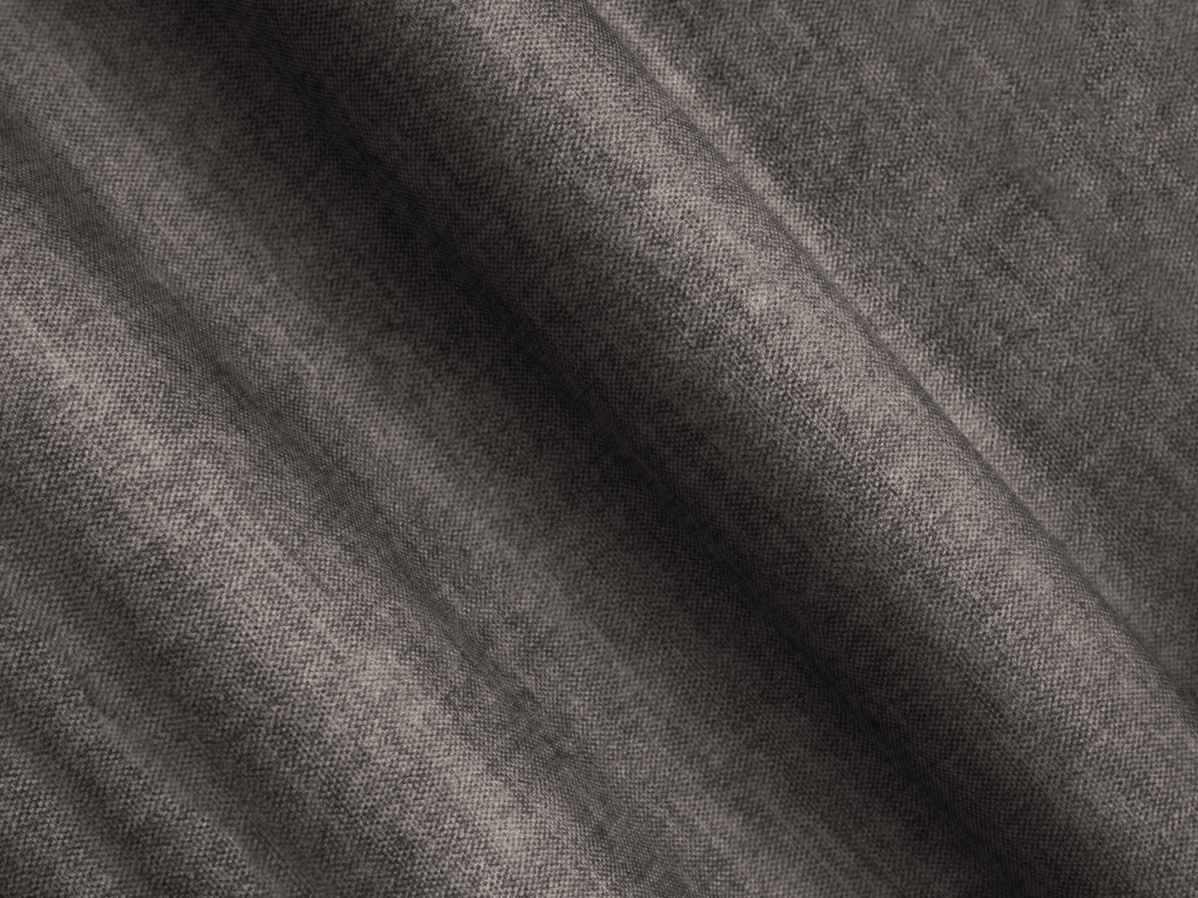 Sivý pravostranný sametový rohový gauč s funkciou spania RIBES