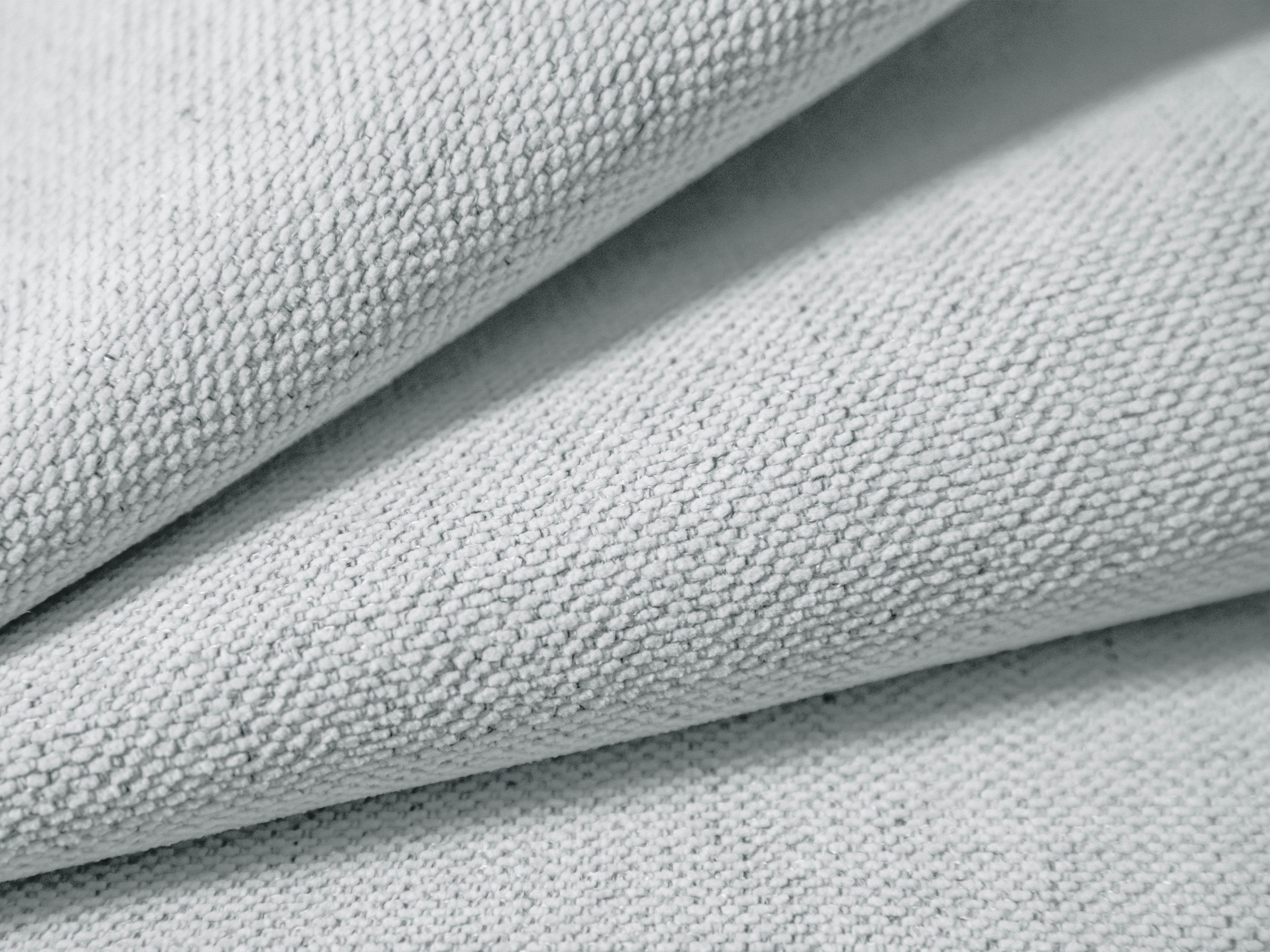 Right-facing 3-seater corner sofa AGAVE gray chenille