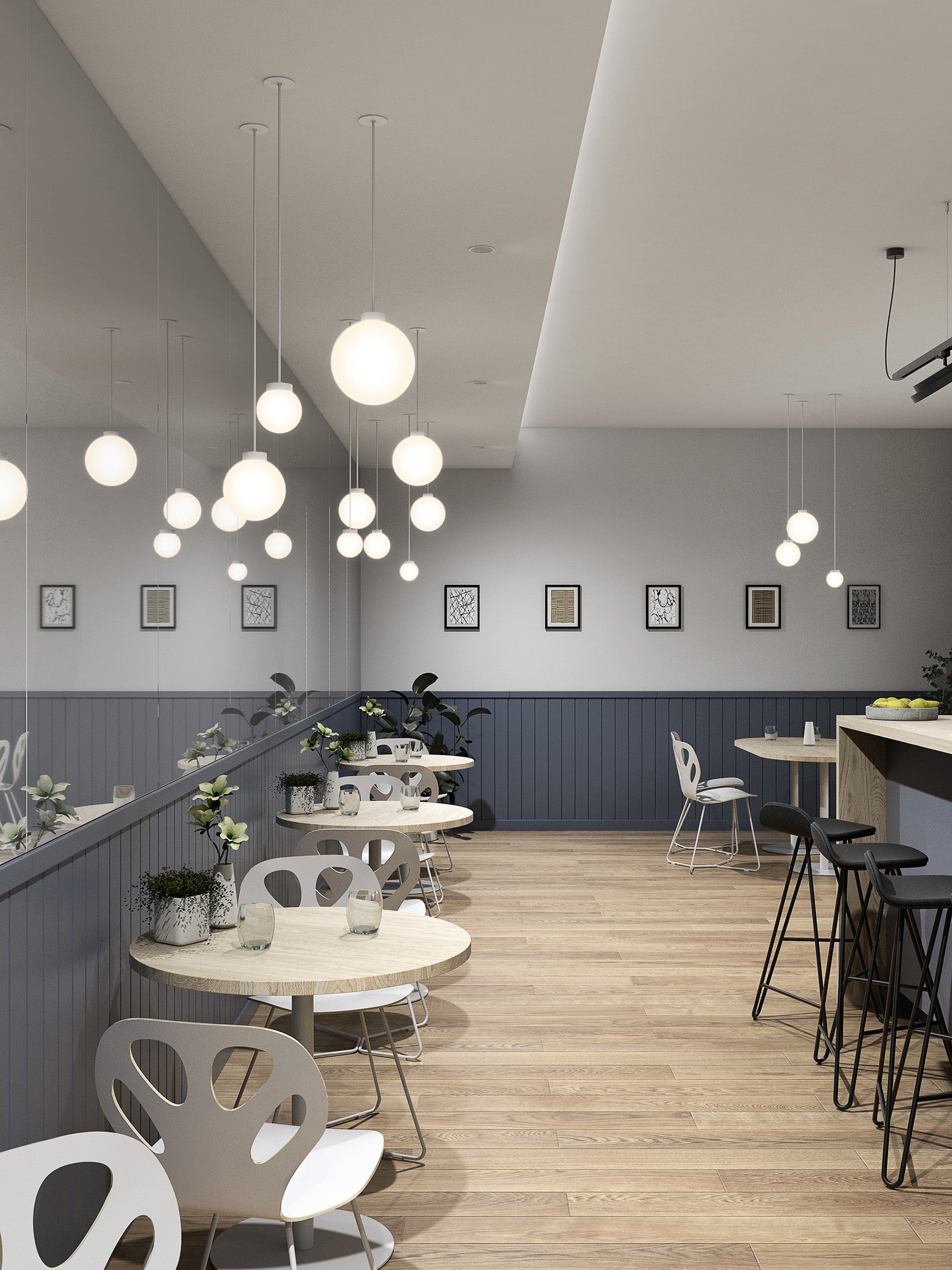 Modern Ball Simple G/K Recessed Pendant Lamp