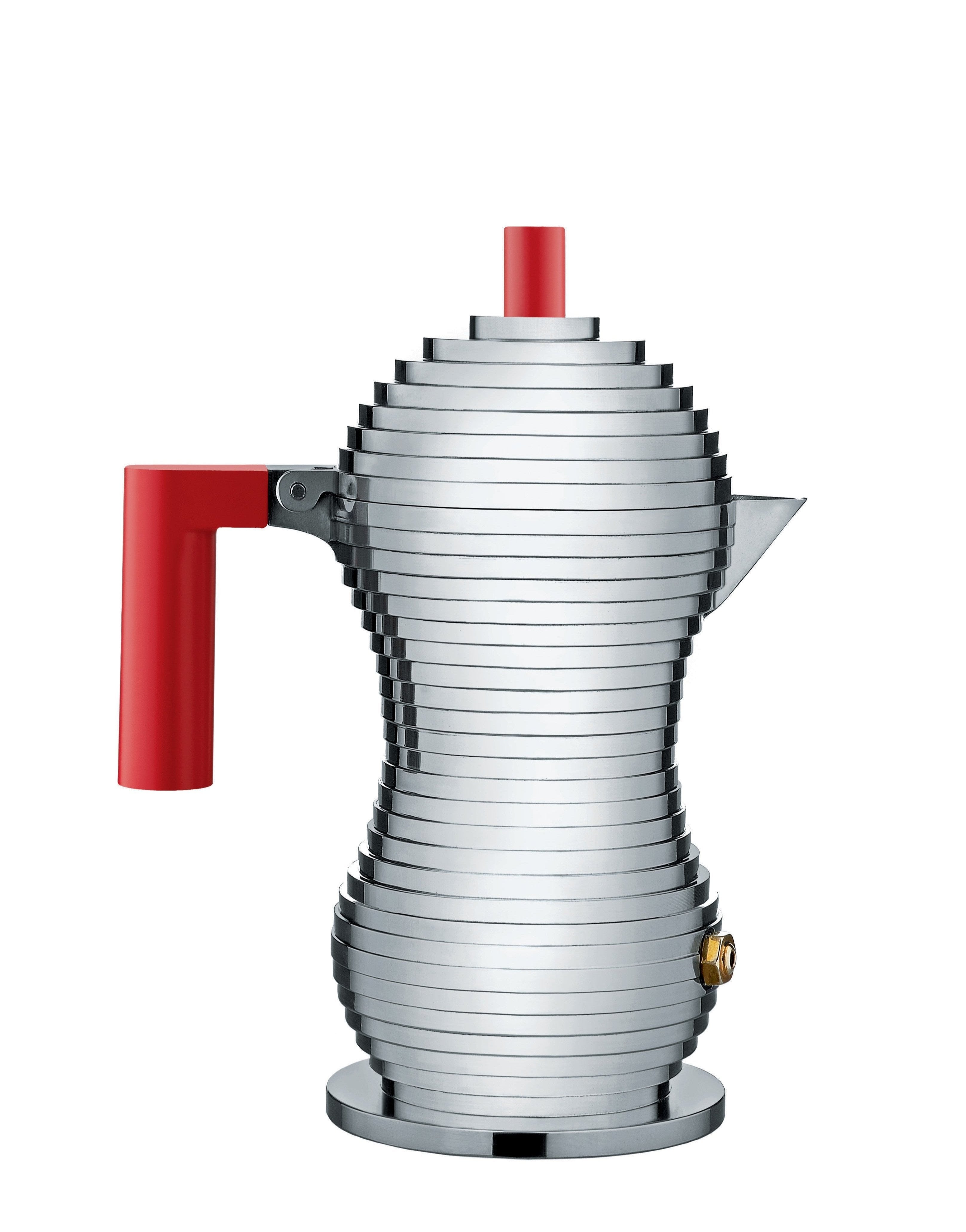 Kávovar PULCINA strieborný s červeným