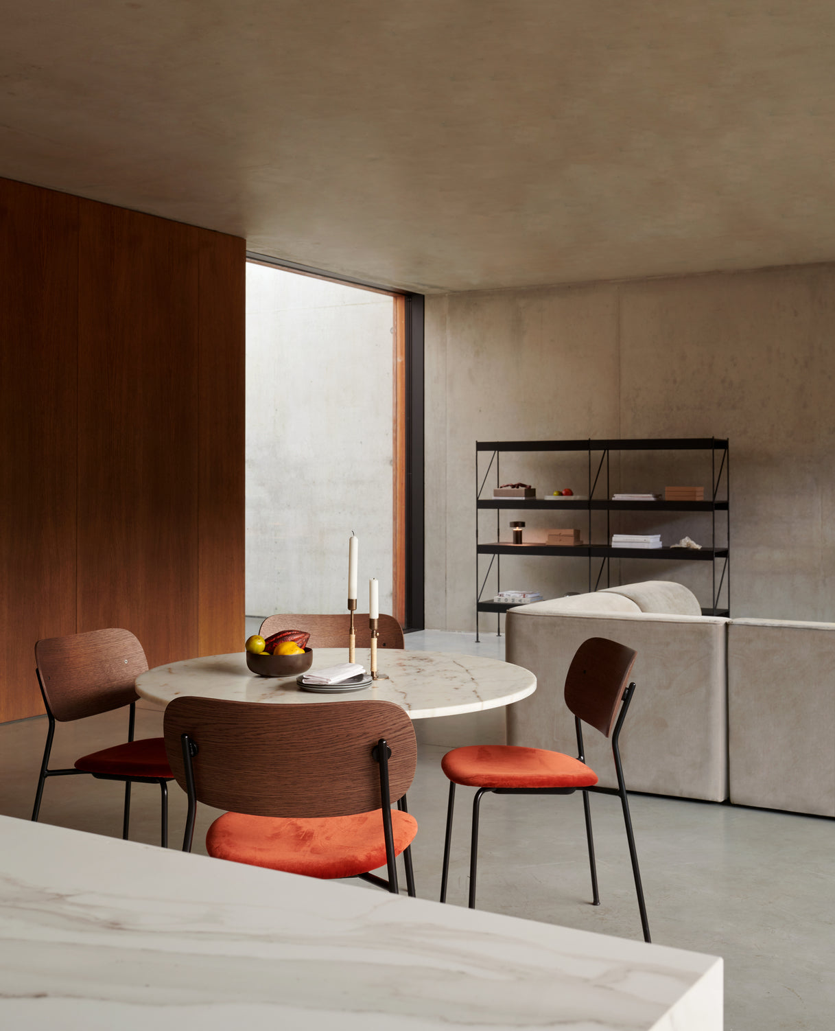 CO Chair black oak veneer with black base