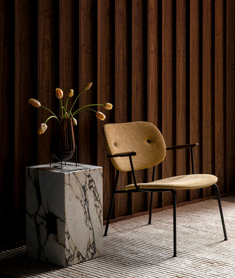 Bočný stolík PLINTH šedý mramor