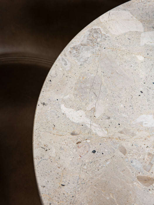 Kávový stolík HARBOUR biely mramor