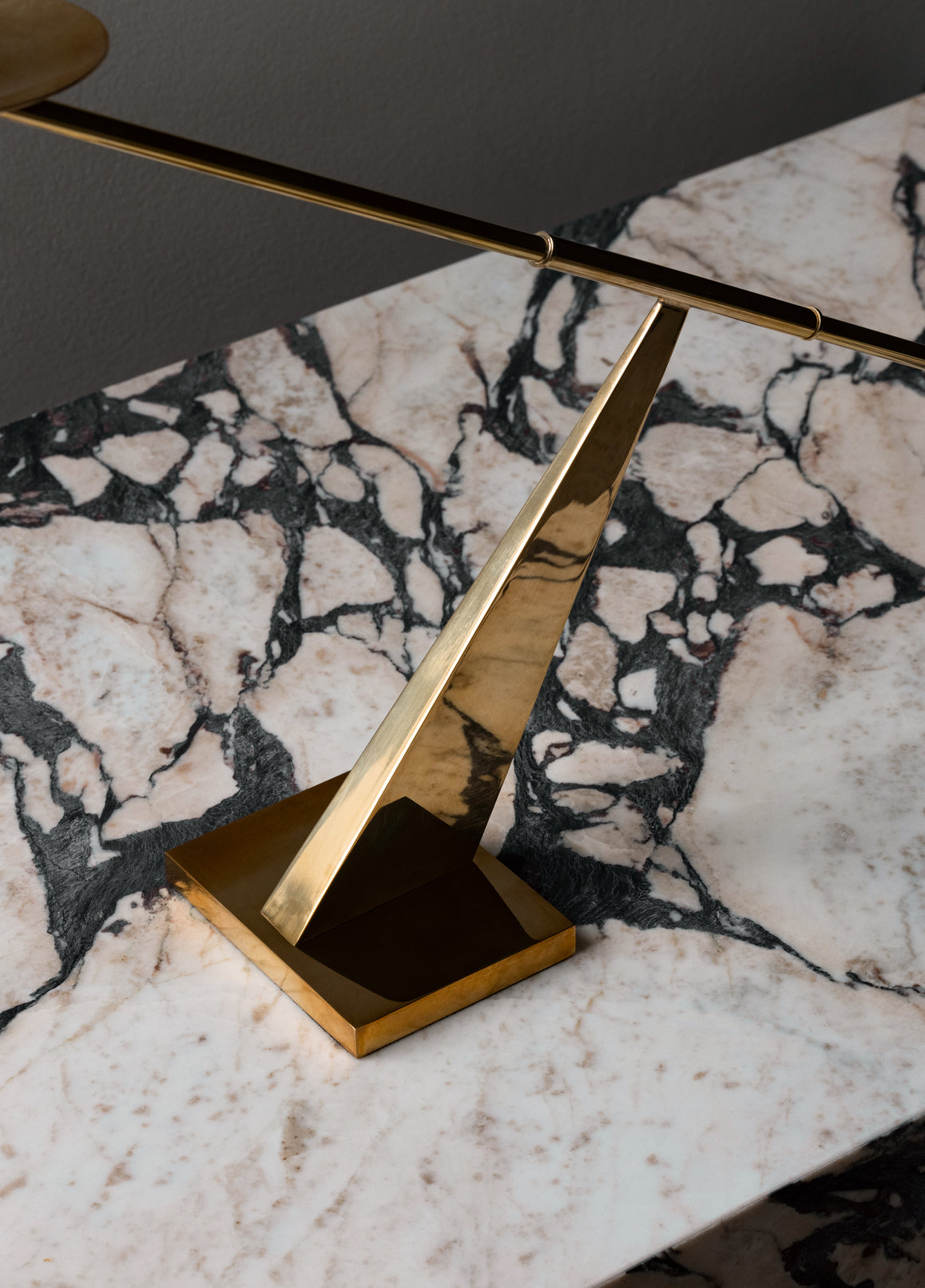 INTERCONNECT Candle Holder in Bronzed Brass