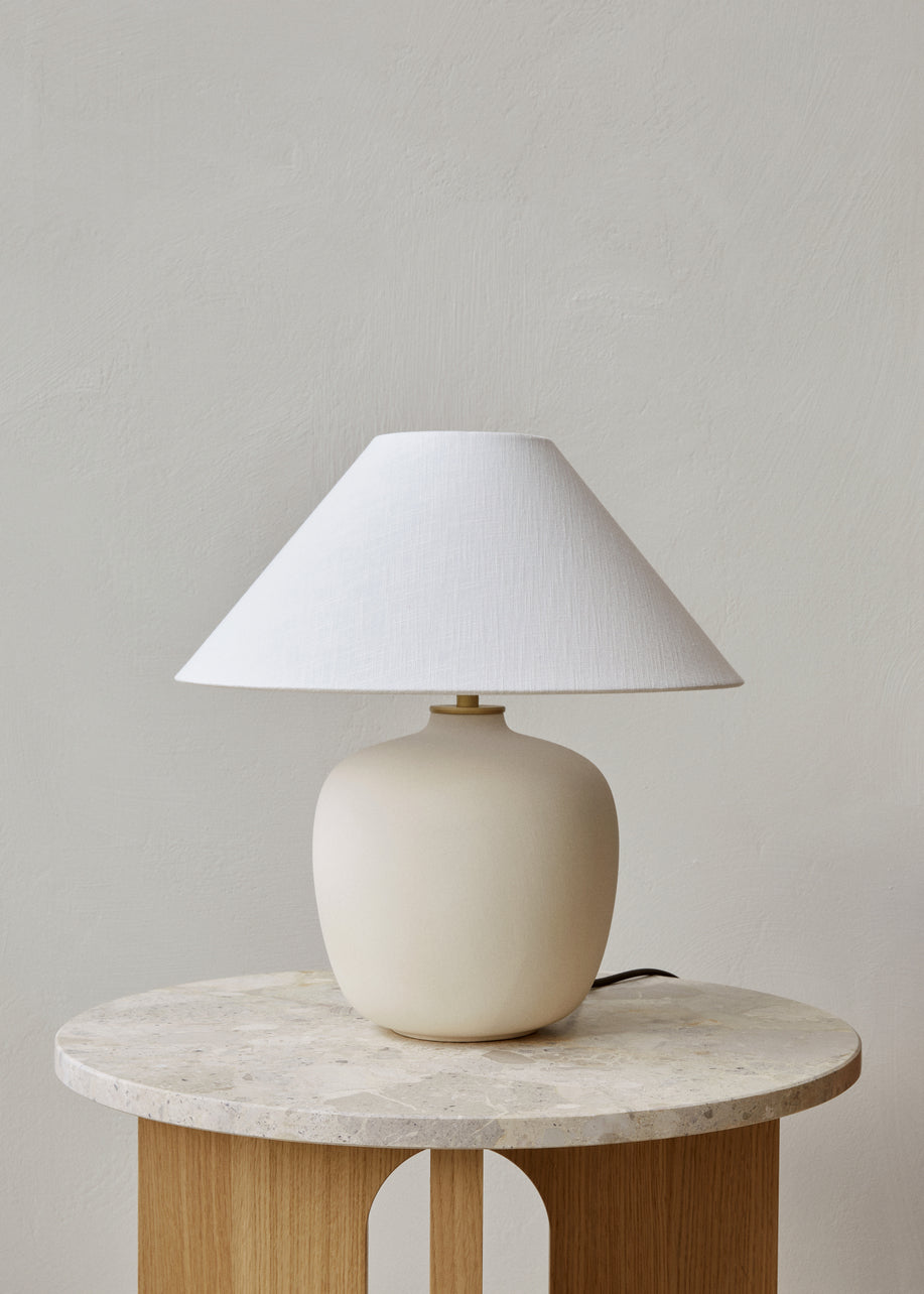 Stolná lampa TORSO biela keramika