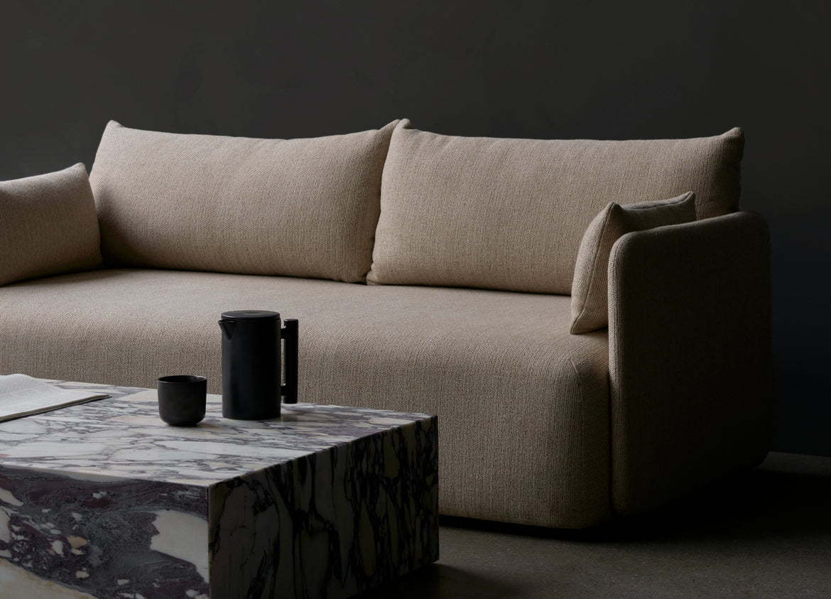 2-seater OFFSET sofa brown