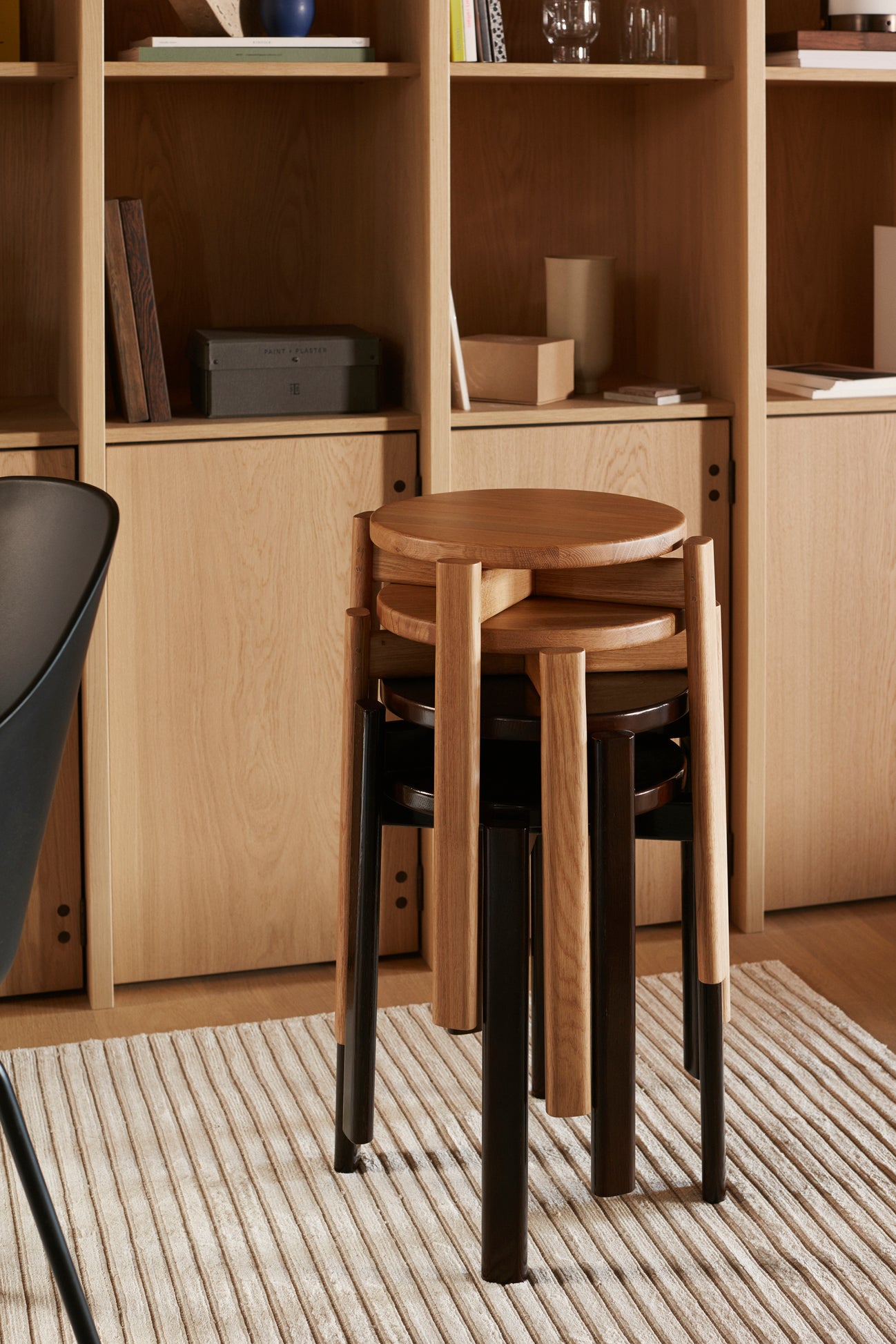 PASSAGE stool walnut wood