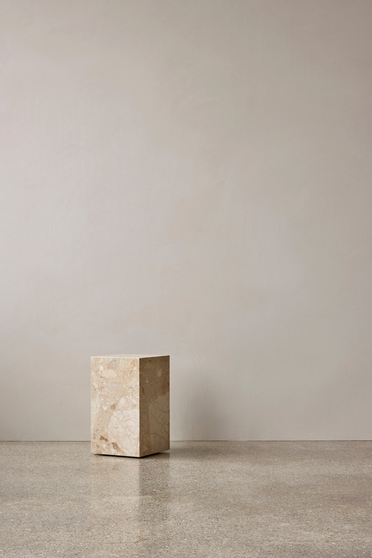 PLINTH side table sandy stone