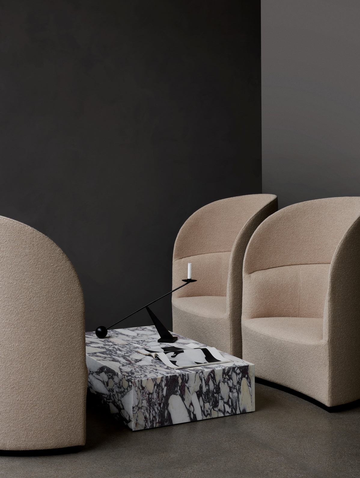 INTERCONNECT Candle Holder in Bronzed Brass