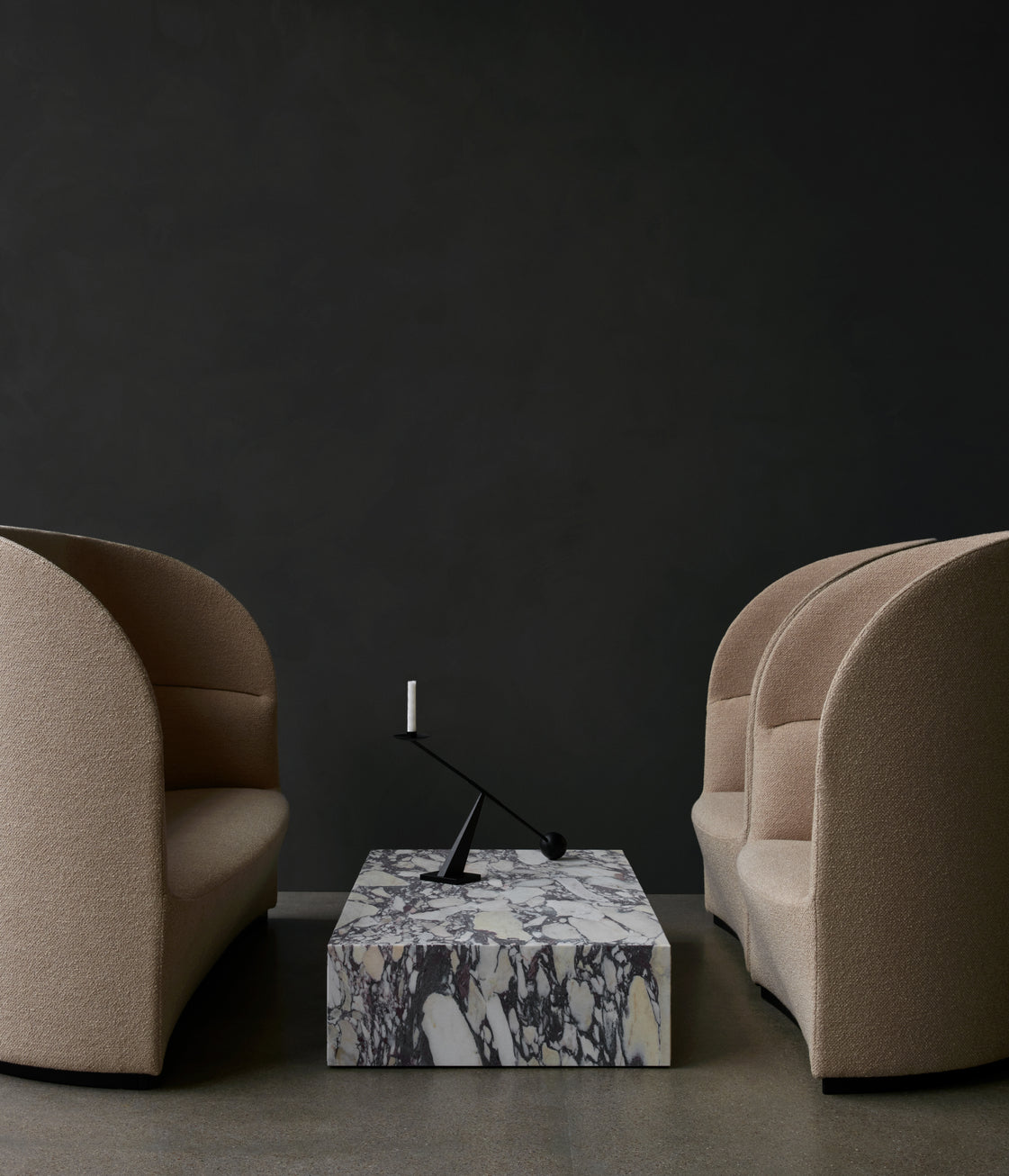 INTERCONNECT Candle Holder in Bronzed Brass